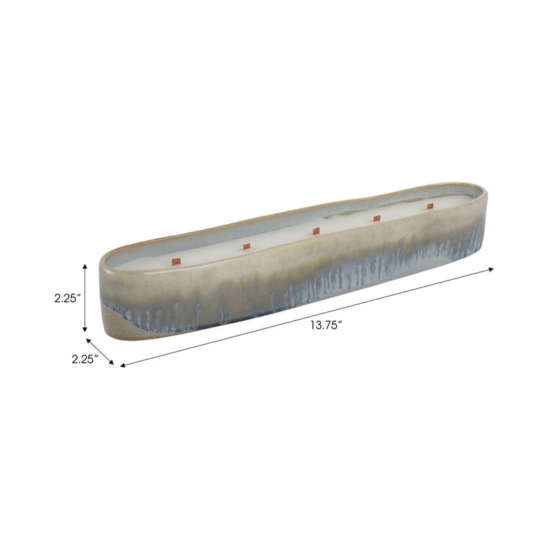 14", 15oz Blue Waves Marvoa Long Portugal Candle - Al Rugaib Furniture