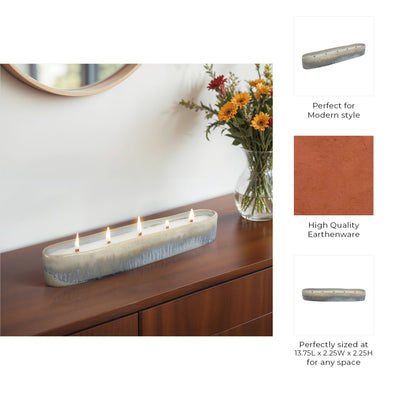 14", 15oz Blue Waves Marvoa Long Portugal Candle - Al Rugaib Furniture