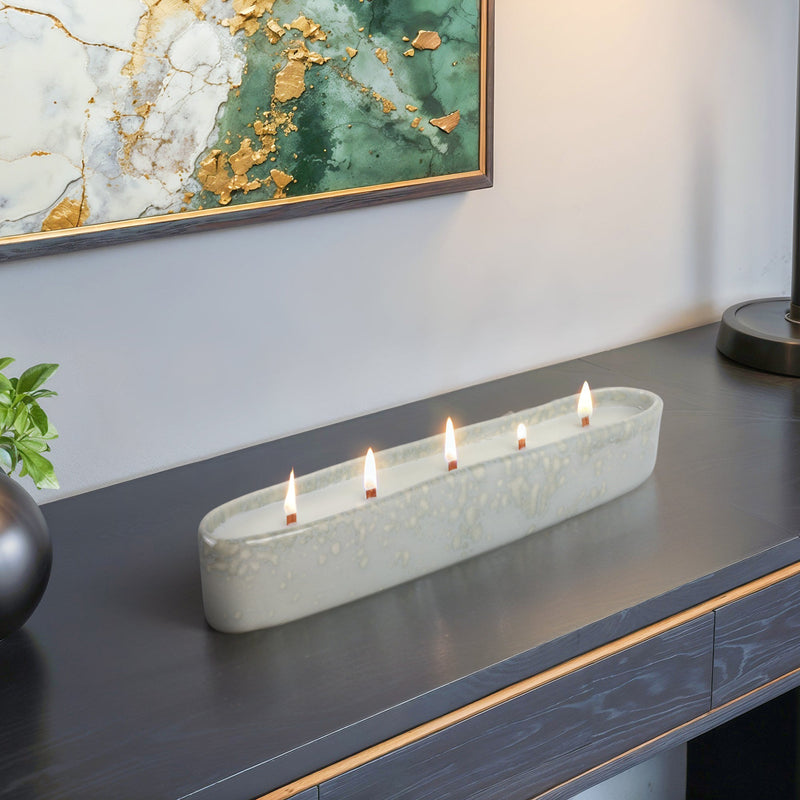 14", 15oz Coconut Amarante Long Portugal Candle - Al Rugaib Furniture