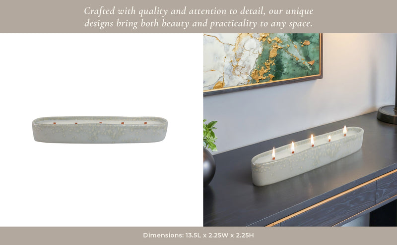 14", 15oz Coconut Amarante Long Portugal Candle - Al Rugaib Furniture