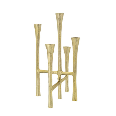 14" 5 - CANDLESTICKS STAND, GOLD - Al Rugaib Furniture