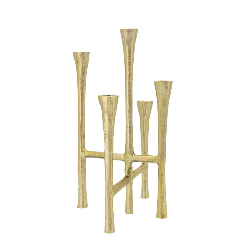 14" 5 - CANDLESTICKS STAND, GOLD - Al Rugaib Furniture