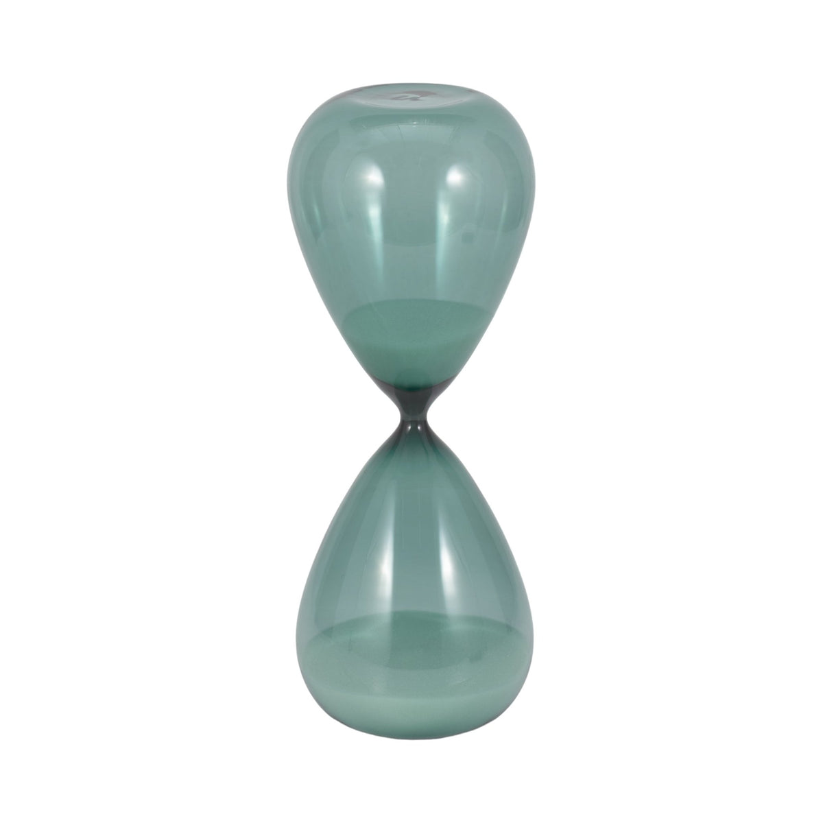 14" Bombora Small Teal Hourglass Table Decors| Sagebrook Home
