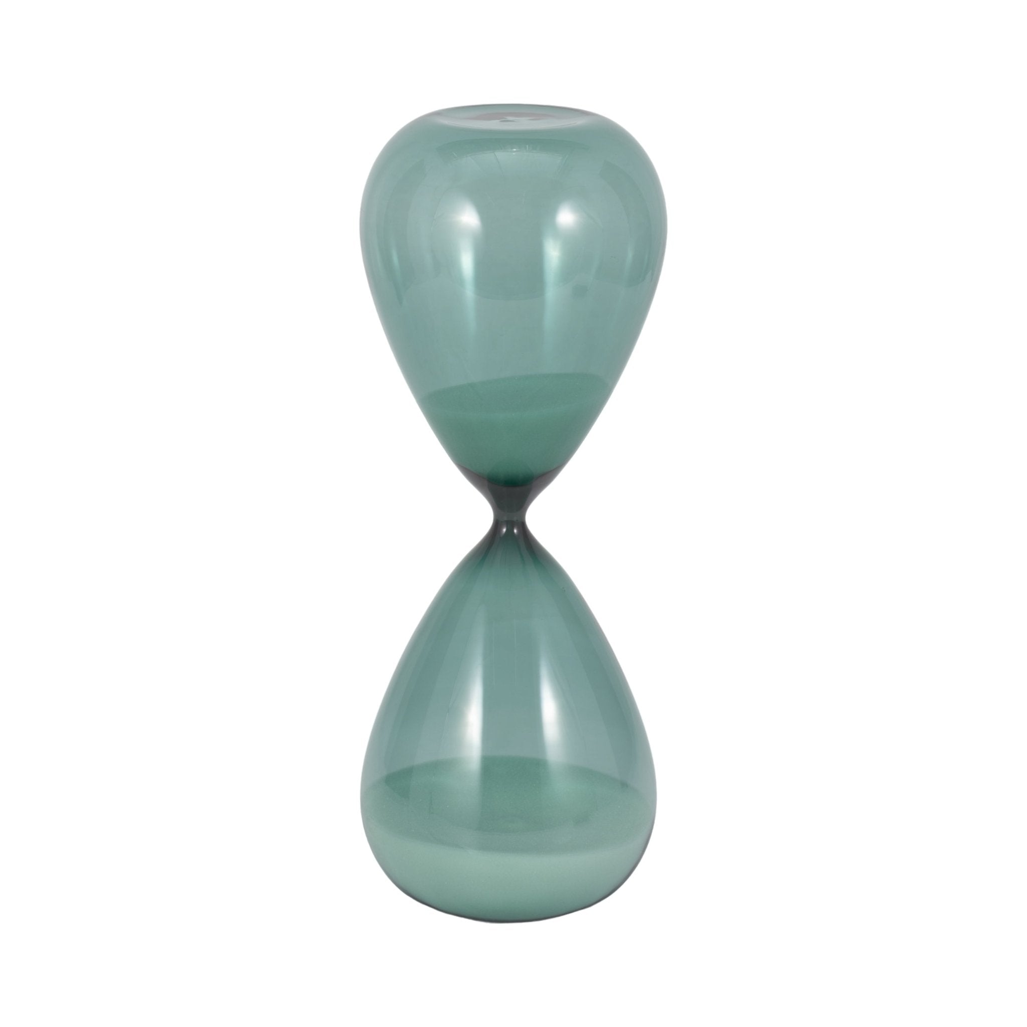 14" Bombora Small Teal Hourglass Table Decors| Sagebrook Home