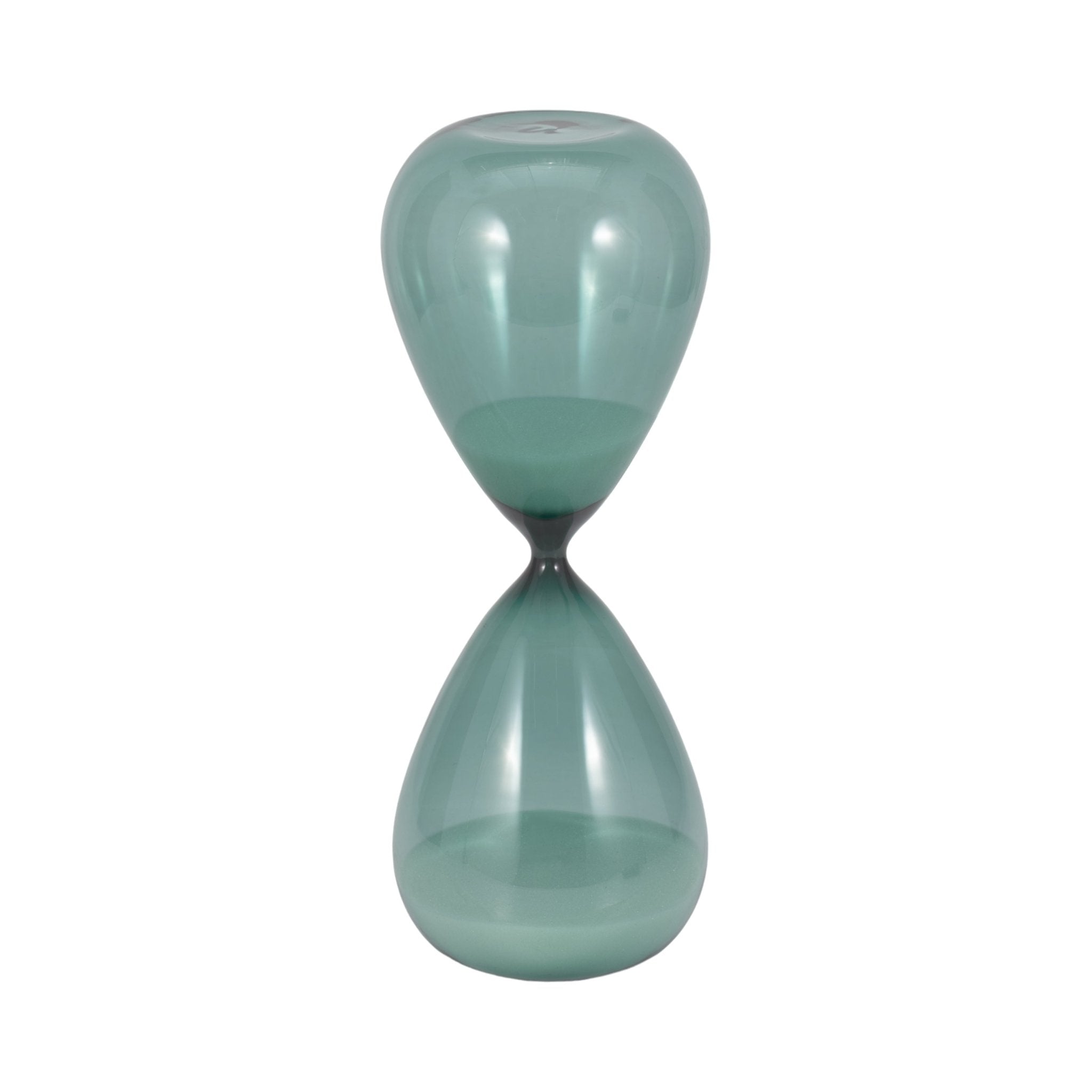 14" Bombora Small Teal Hourglass Table Decors| Sagebrook Home