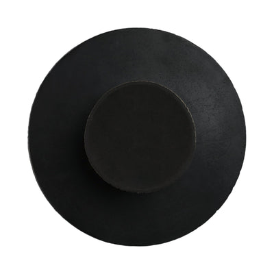 14" Cali Metal Pedestal Tray, Black - Al Rugaib Furniture