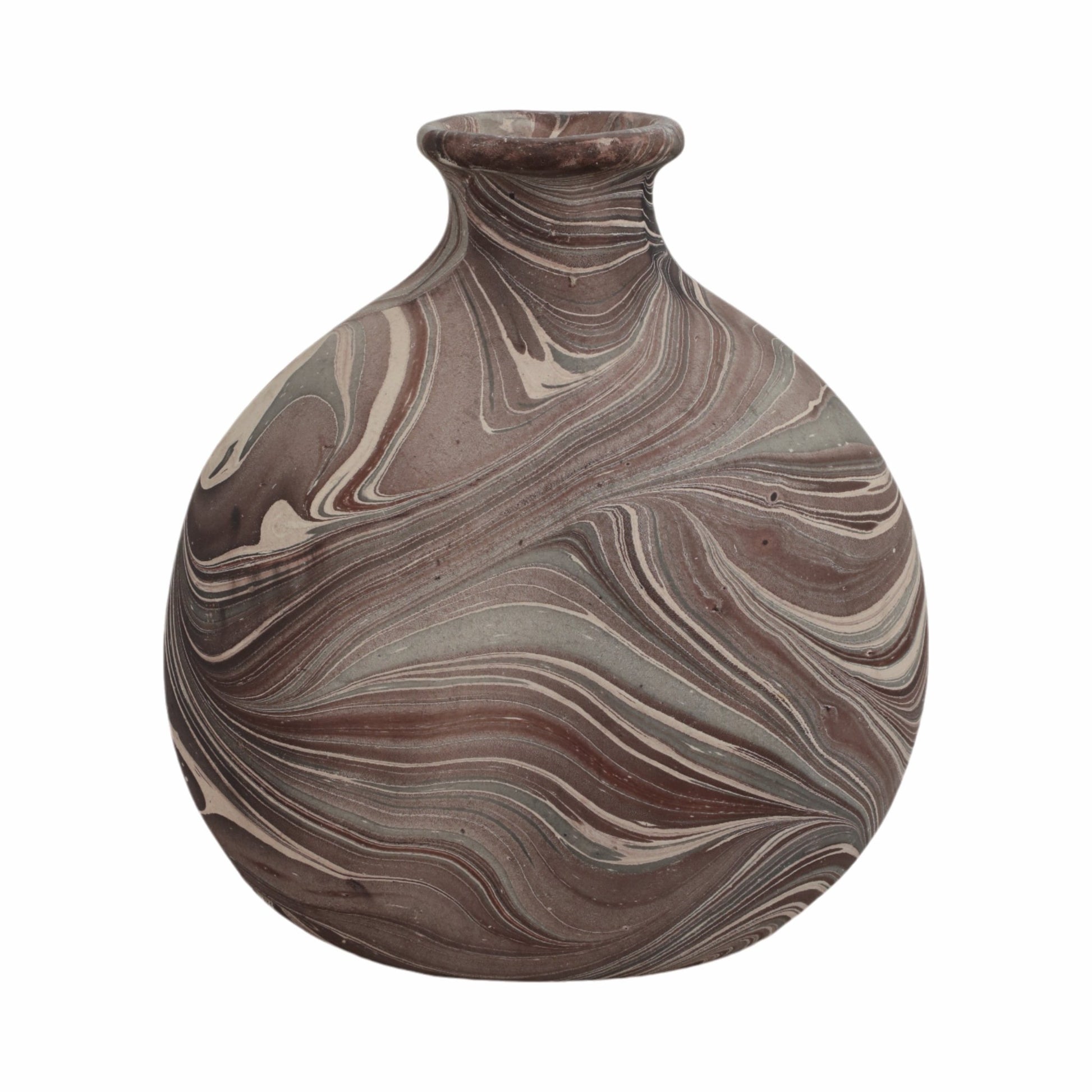 14" CARRANA MEDIUM BROWN ECOMIX VASE Vases and Jars| Sagebrook Home