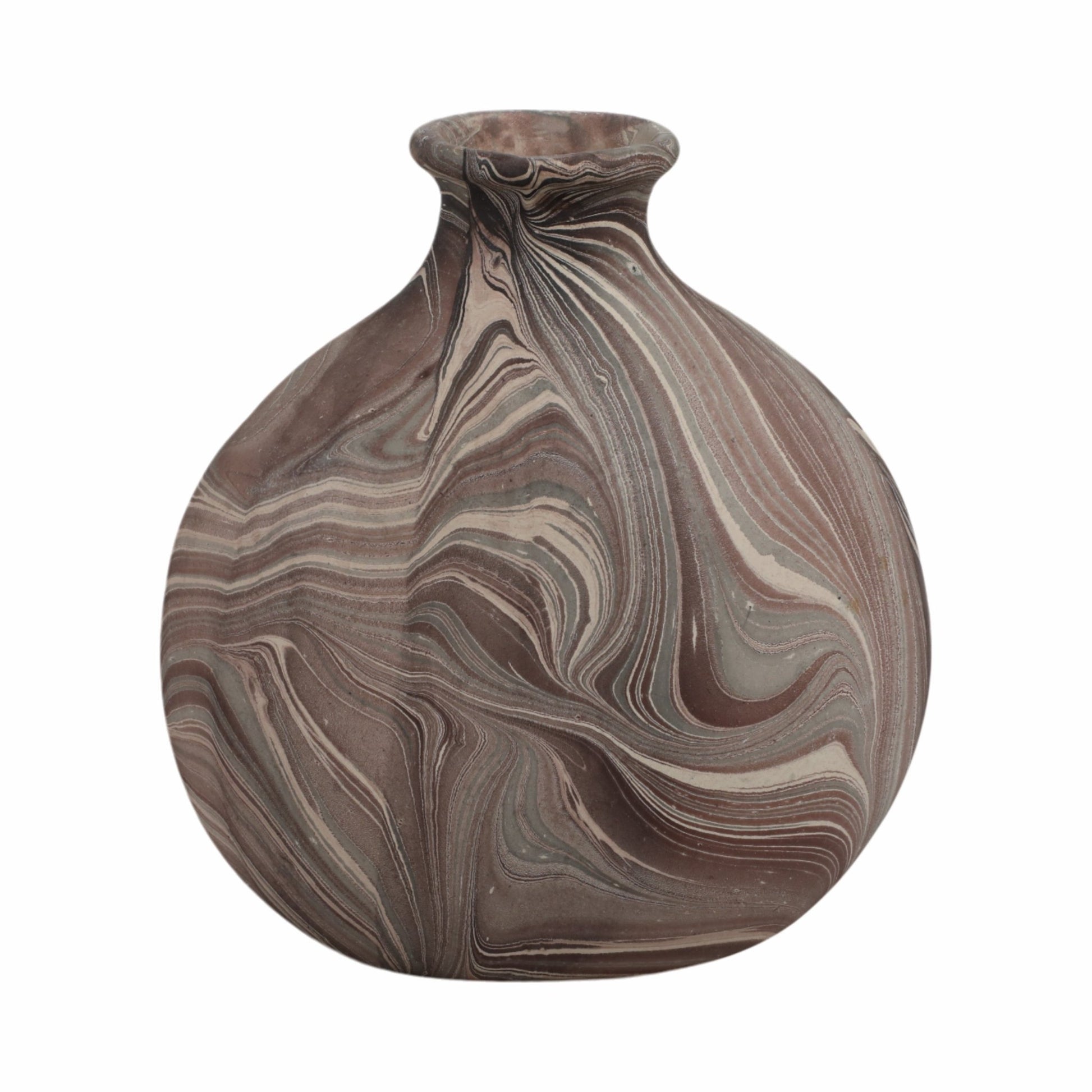 14" CARRANA MEDIUM BROWN ECOMIX VASE Vases and Jars| Sagebrook Home