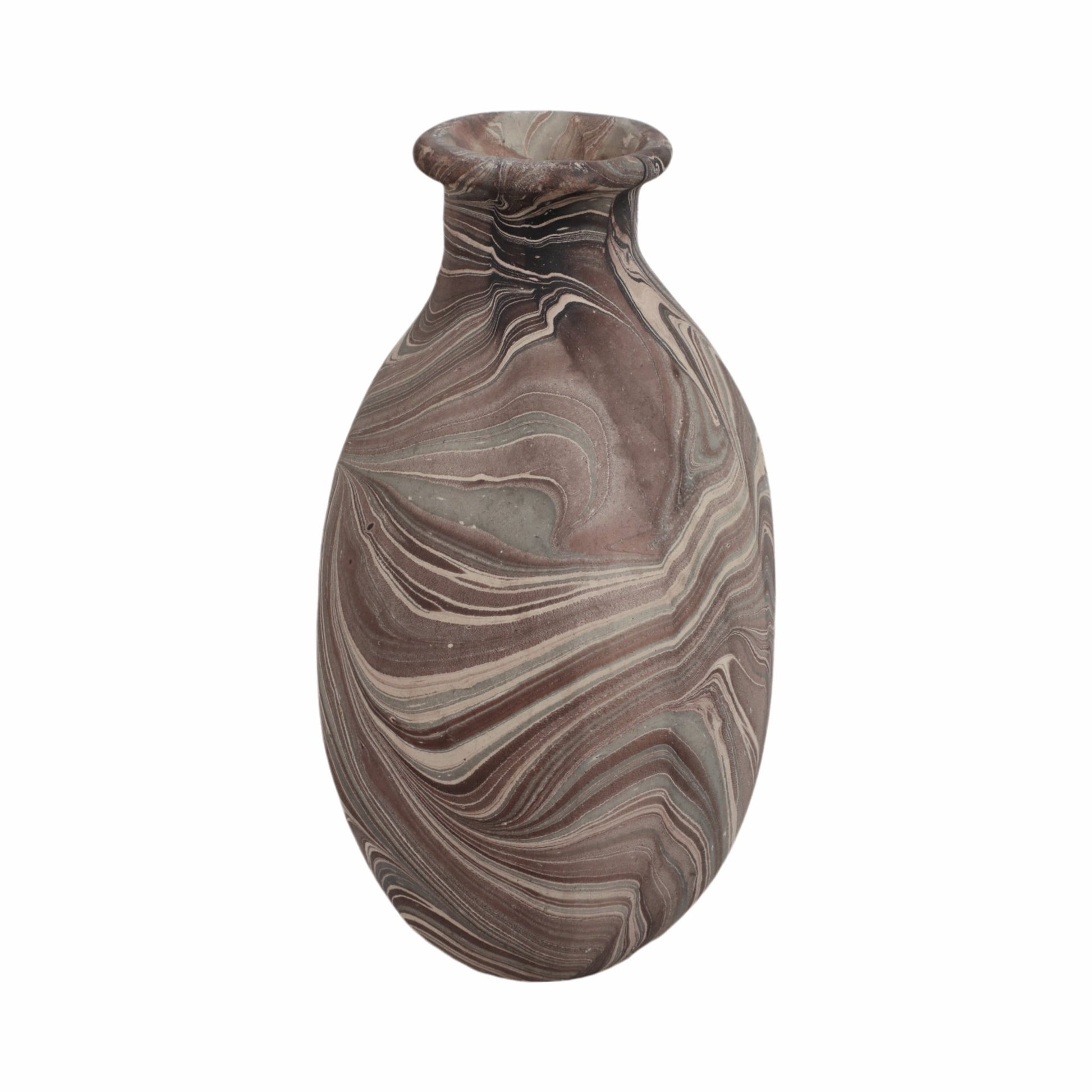 14" CARRANA MEDIUM BROWN ECOMIX VASE Vases and Jars| Sagebrook Home