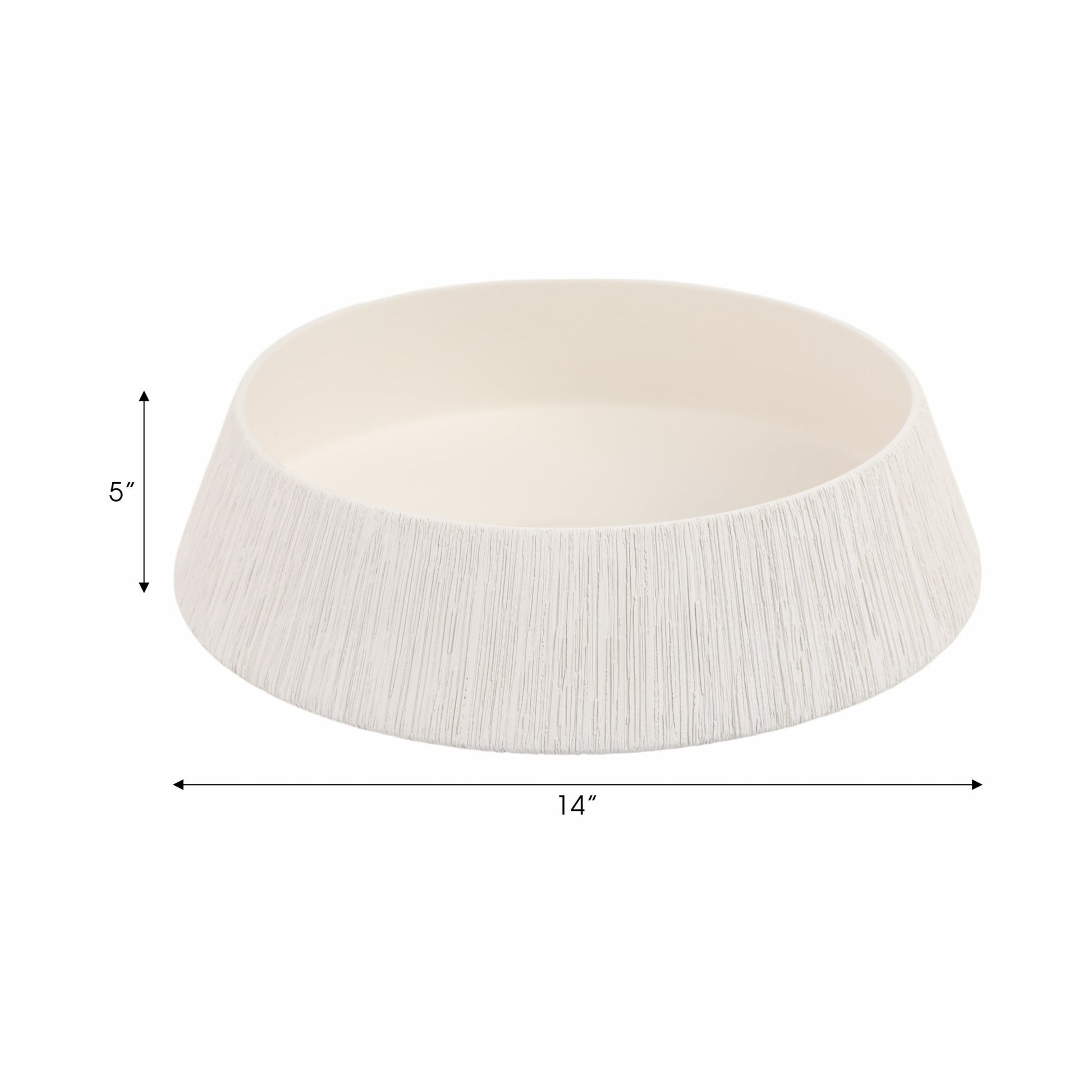 14" Cascais White Portugal Bowl Table Decors| Sagebrook Home