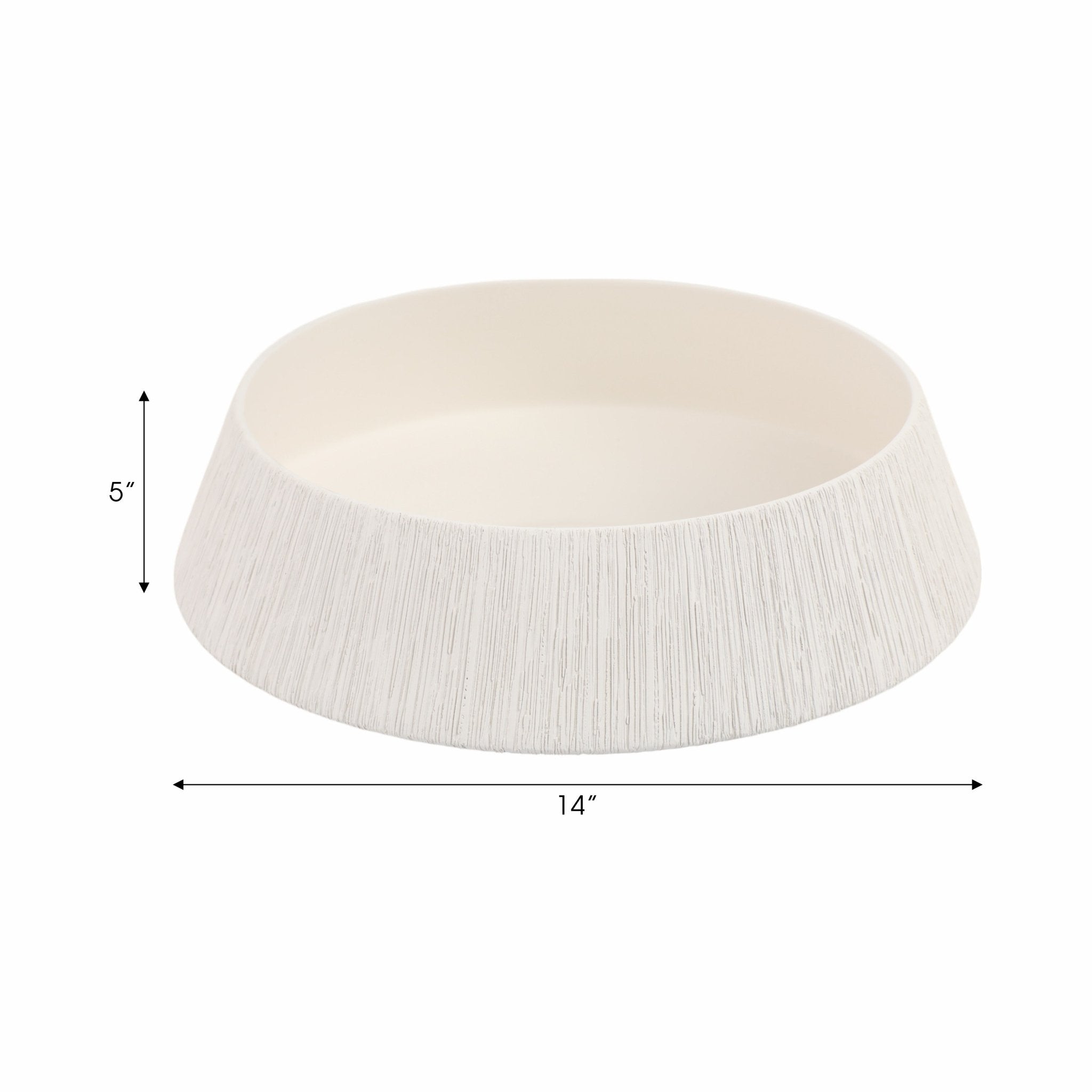 14" Cascais White Portugal Bowl Table Decors| Sagebrook Home