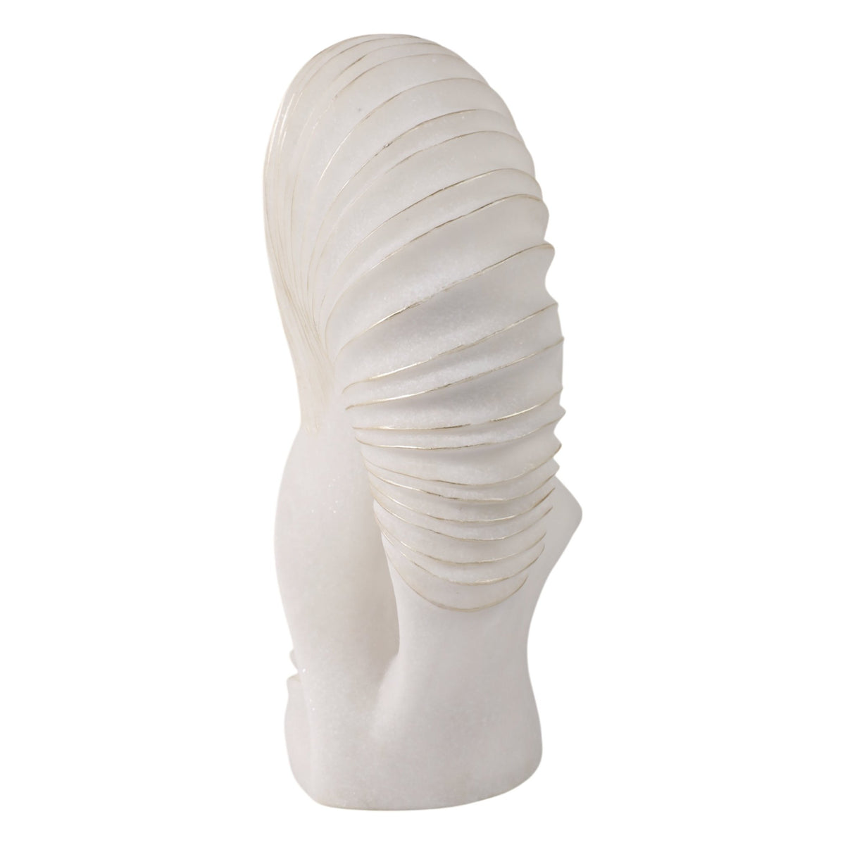 14" EVANSTON QUARTZ RESIN SHELL STATUARY, WHITE Table Decors| Sagebrook Home