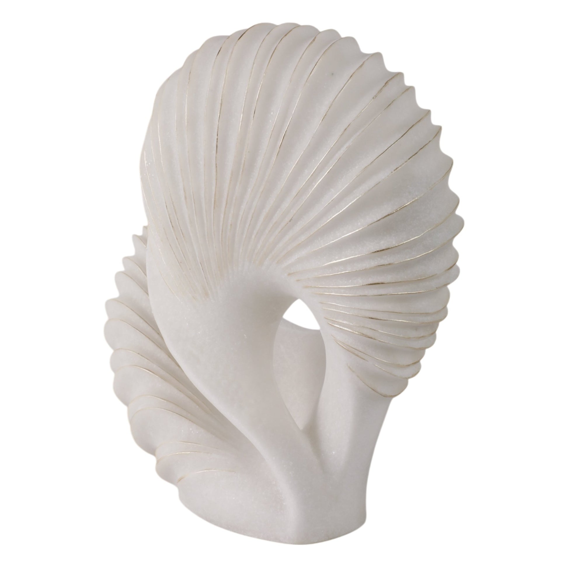 14" EVANSTON QUARTZ RESIN SHELL STATUARY, WHITE Table Decors| Sagebrook Home
