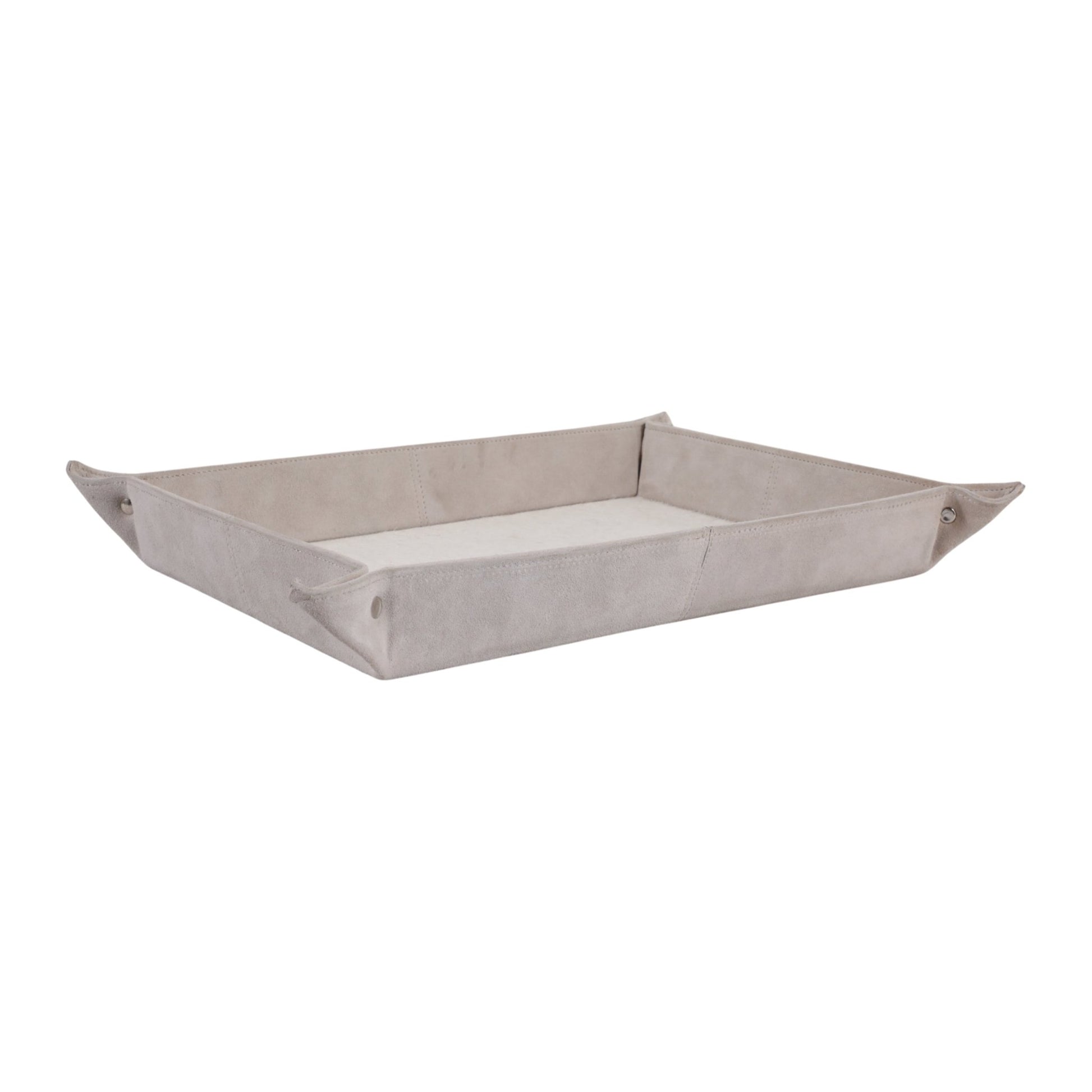 14" Girad Cream Suede And Hair On Hide Tray Tray| Sagebrook Home