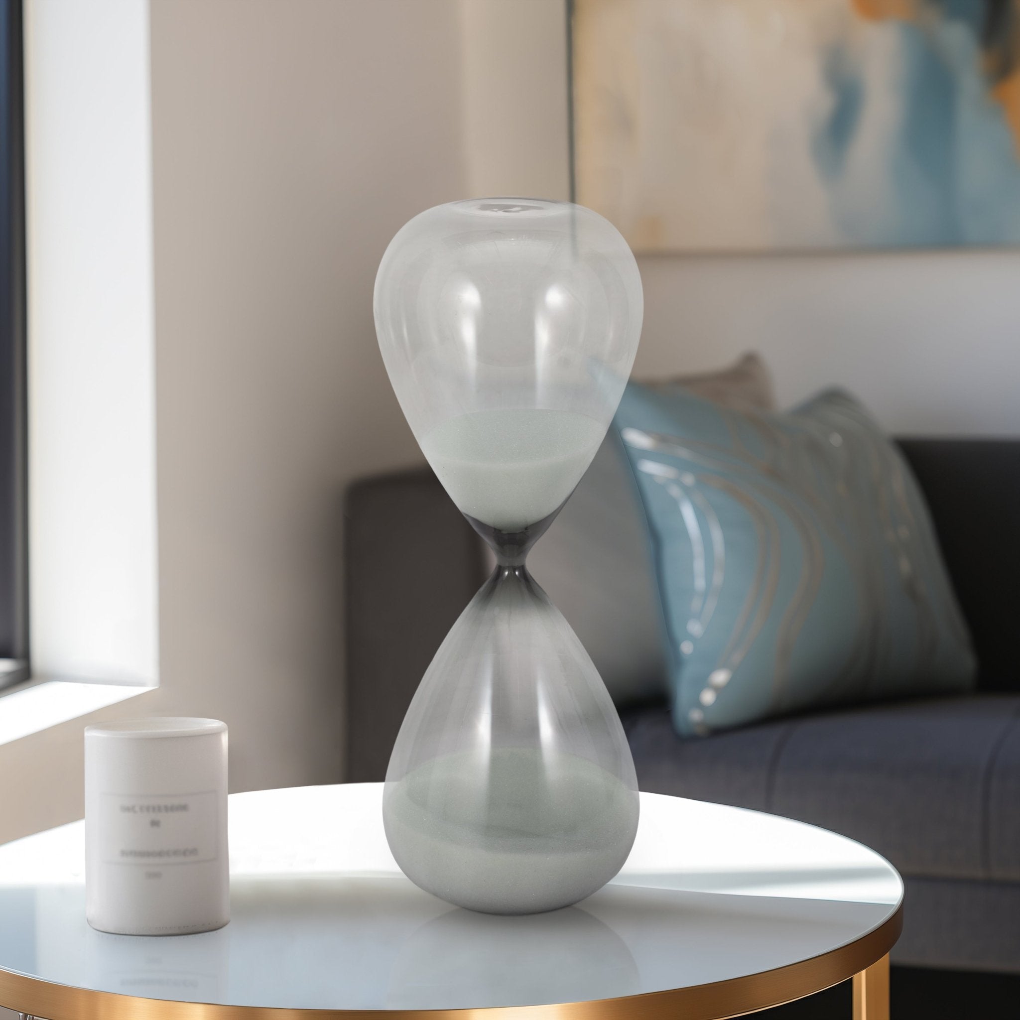14" Giza Small Grey Hourglass Table Decors| Sagebrook Home