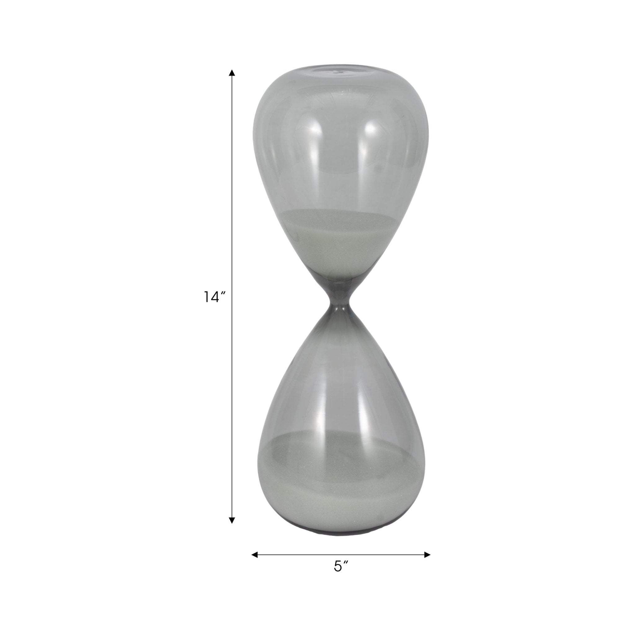 14" Giza Small Grey Hourglass Table Decors| Sagebrook Home