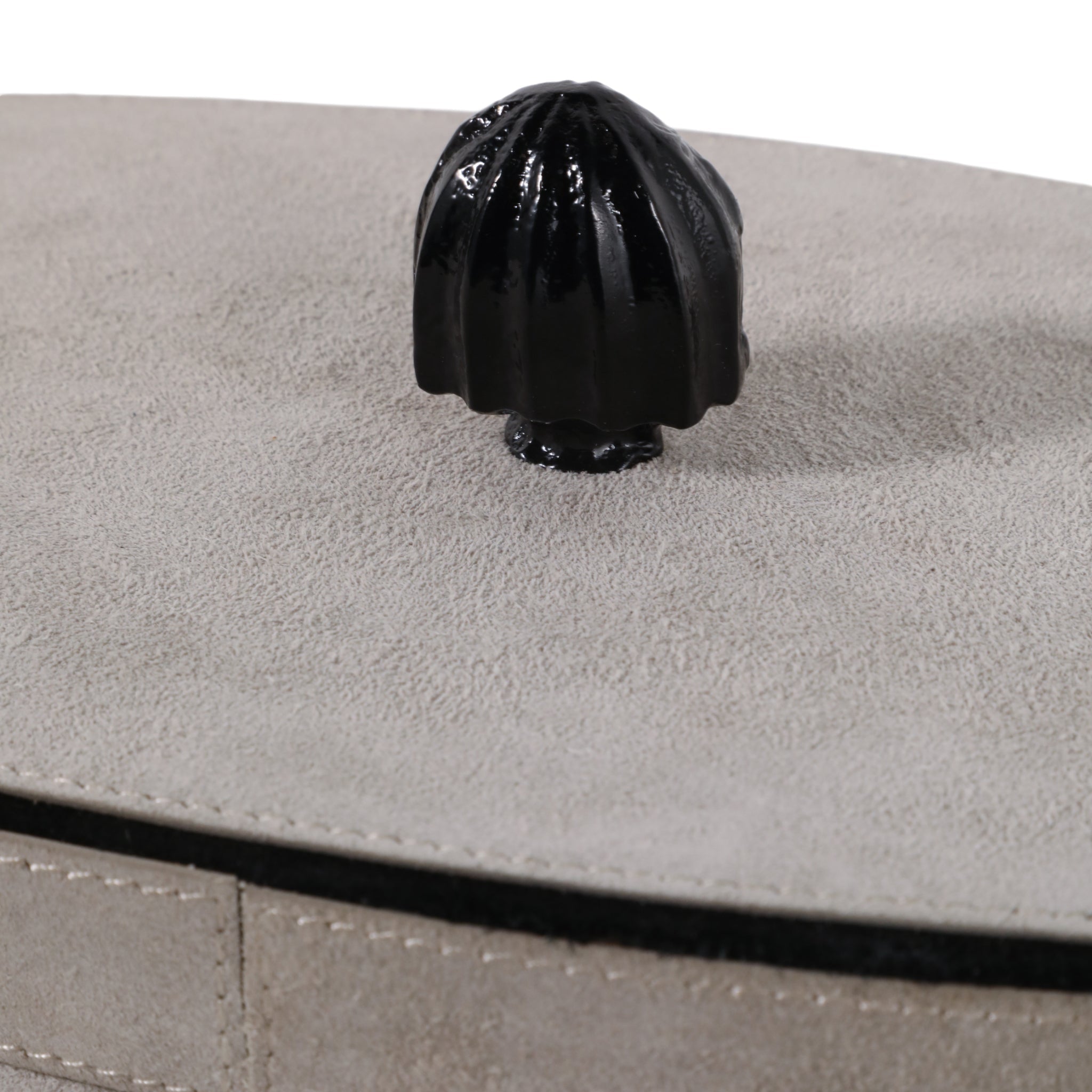 14" Gratiot Cream Suede Box Box| Sagebrook Home