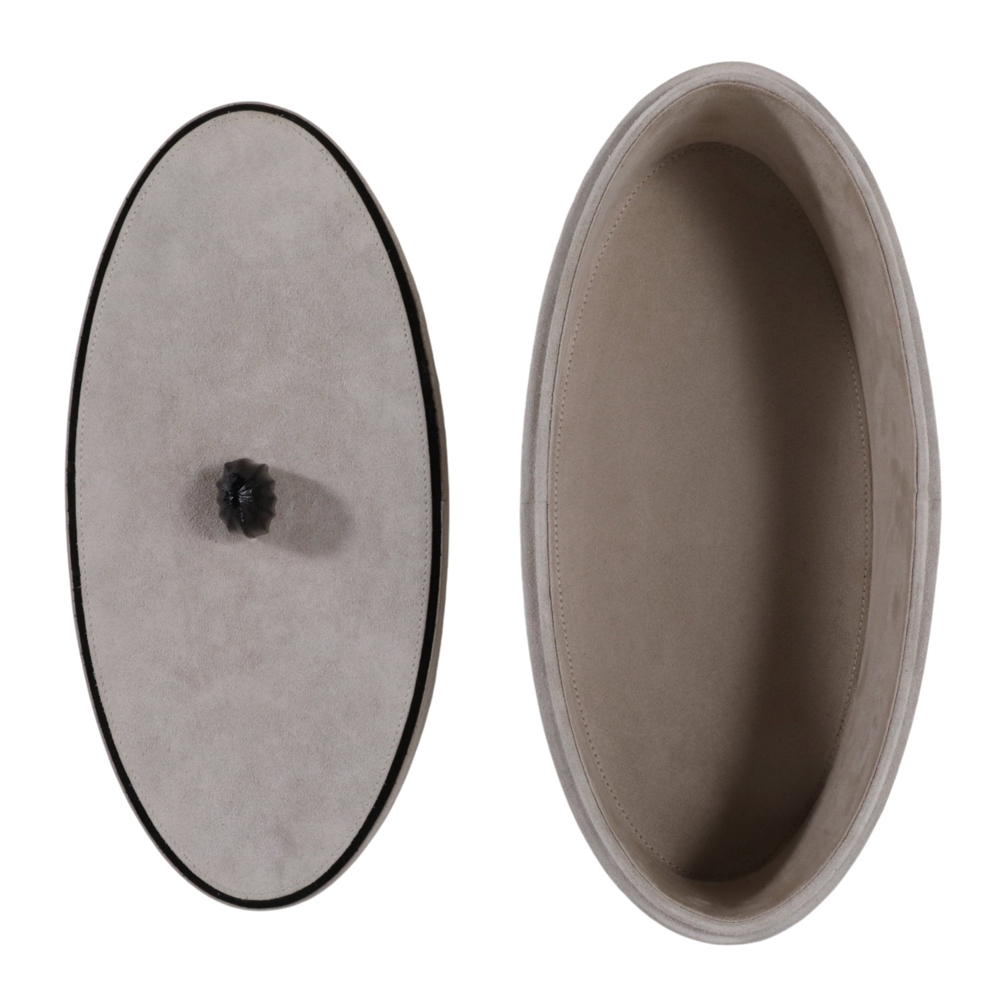 14" Gratiot Cream Suede Box Box| Sagebrook Home