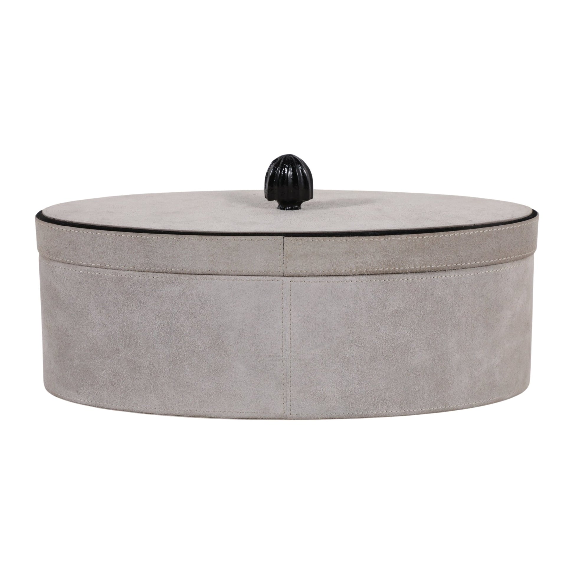 14" Gratiot Cream Suede Box Box| Sagebrook Home