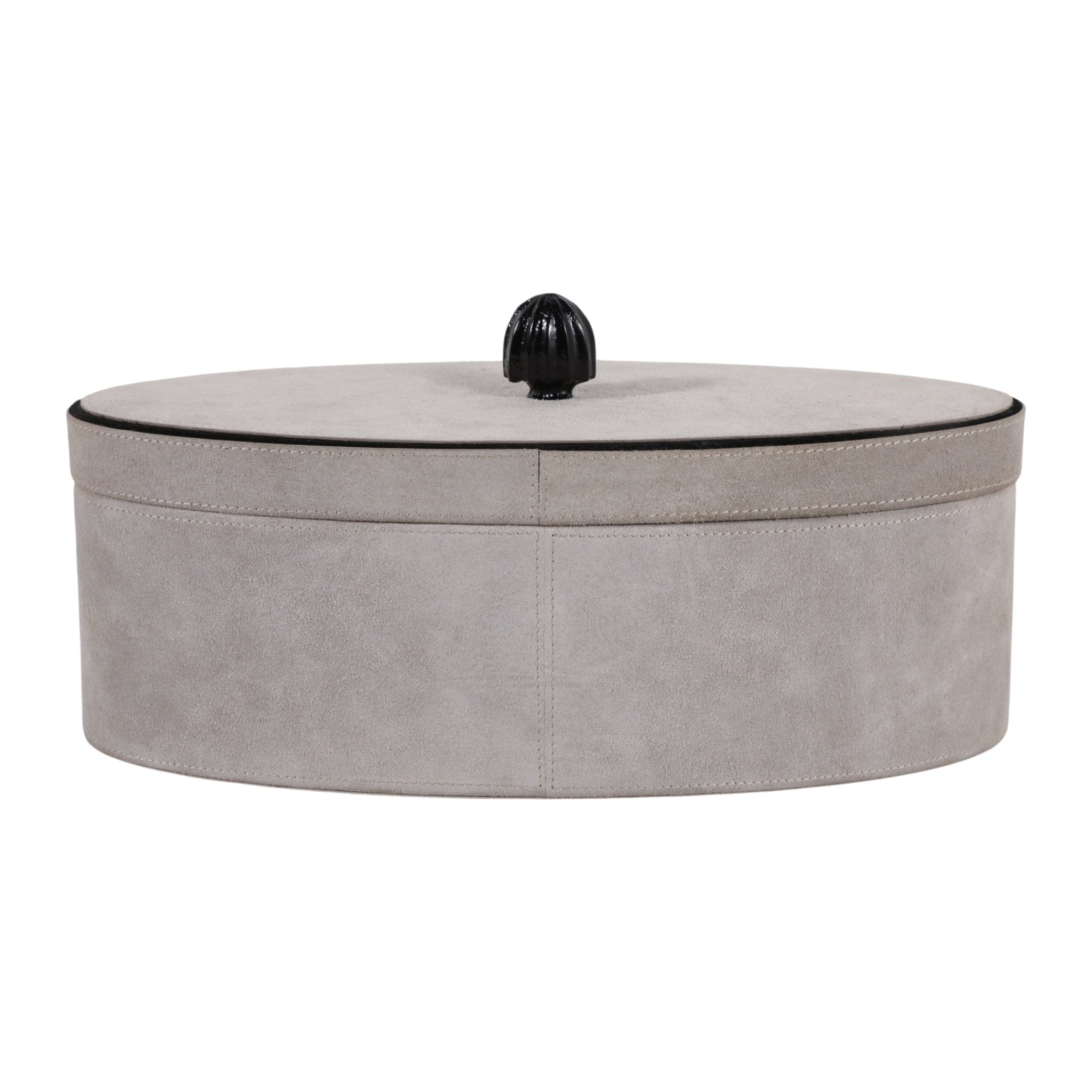 14" Gratiot Cream Suede Box Box| Sagebrook Home