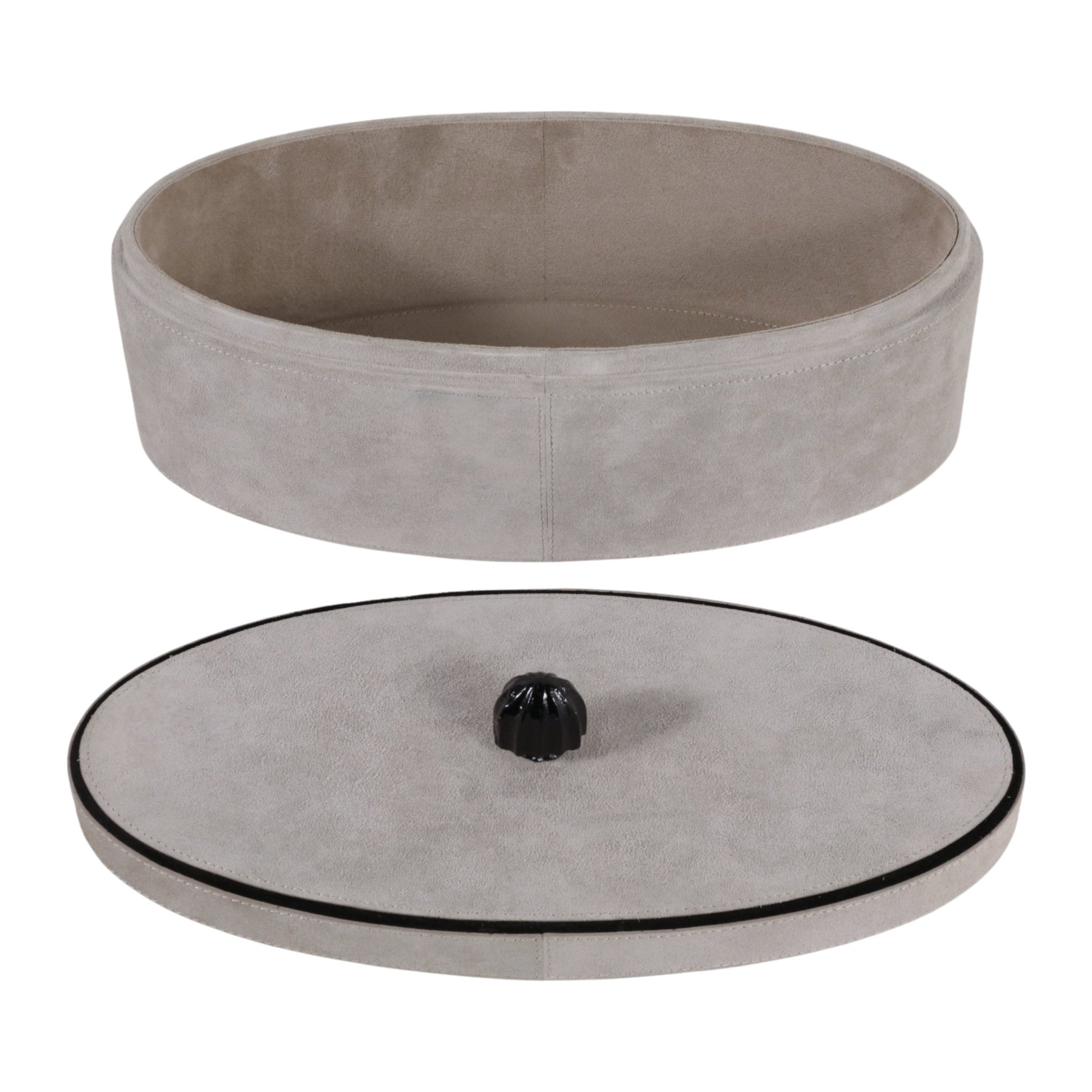 14" Gratiot Cream Suede Box Box| Sagebrook Home