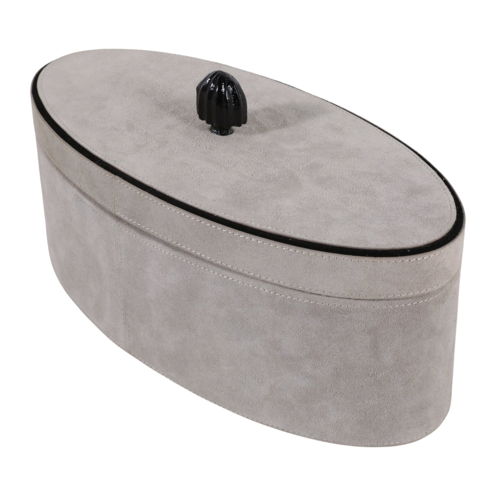 14" Gratiot Cream Suede Box Box| Sagebrook Home