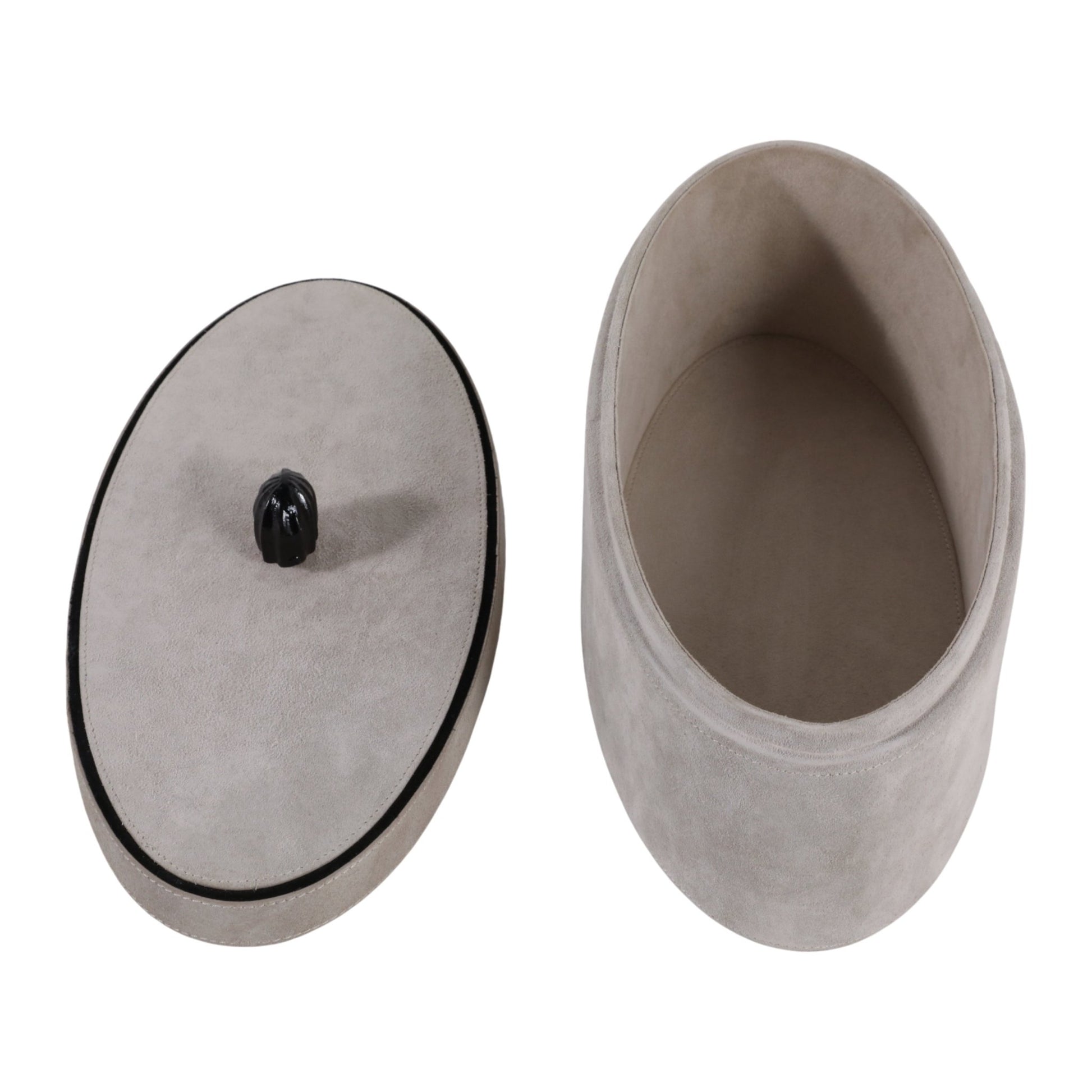 14" Gratiot Cream Suede Box Box| Sagebrook Home