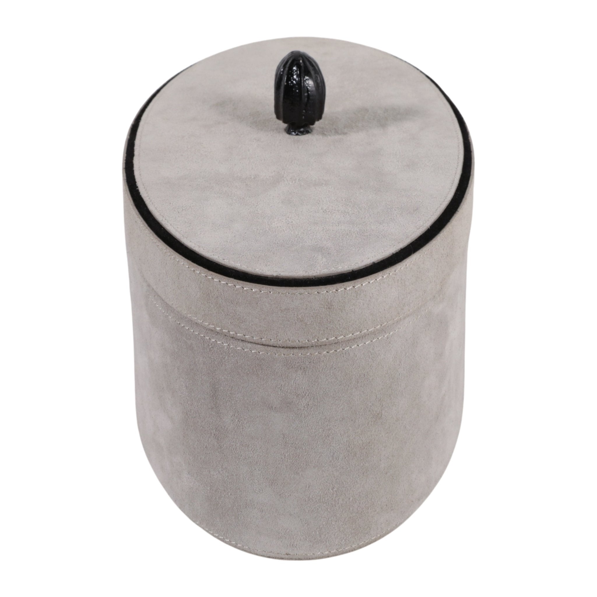 14" Gratiot Cream Suede Box Box| Sagebrook Home