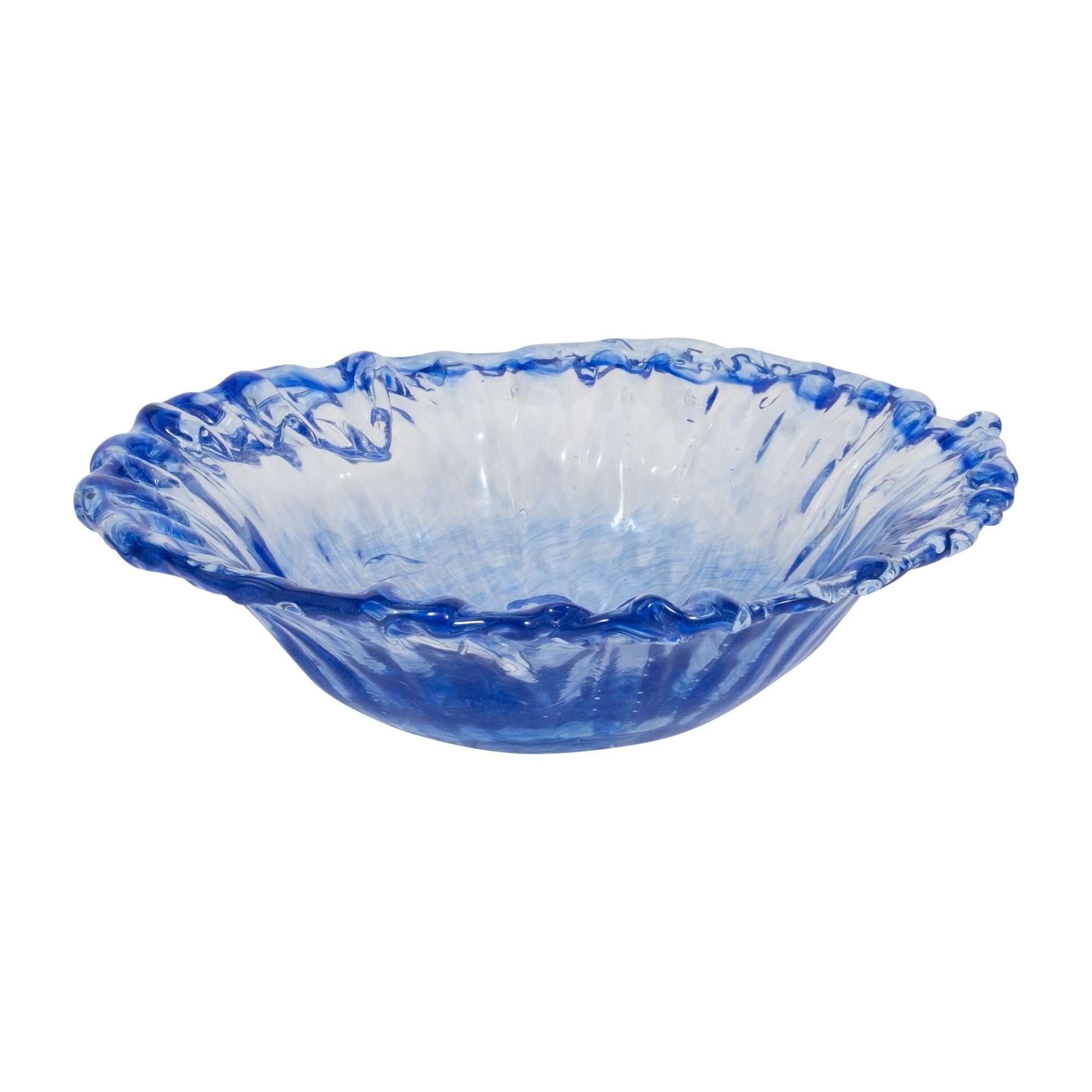 14" HARRISON LARGE BLUE BOWL Table Decors| Sagebrook Home