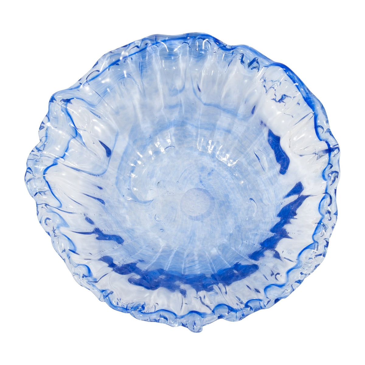 14" HARRISON LARGE BLUE BOWL Table Decors| Sagebrook Home