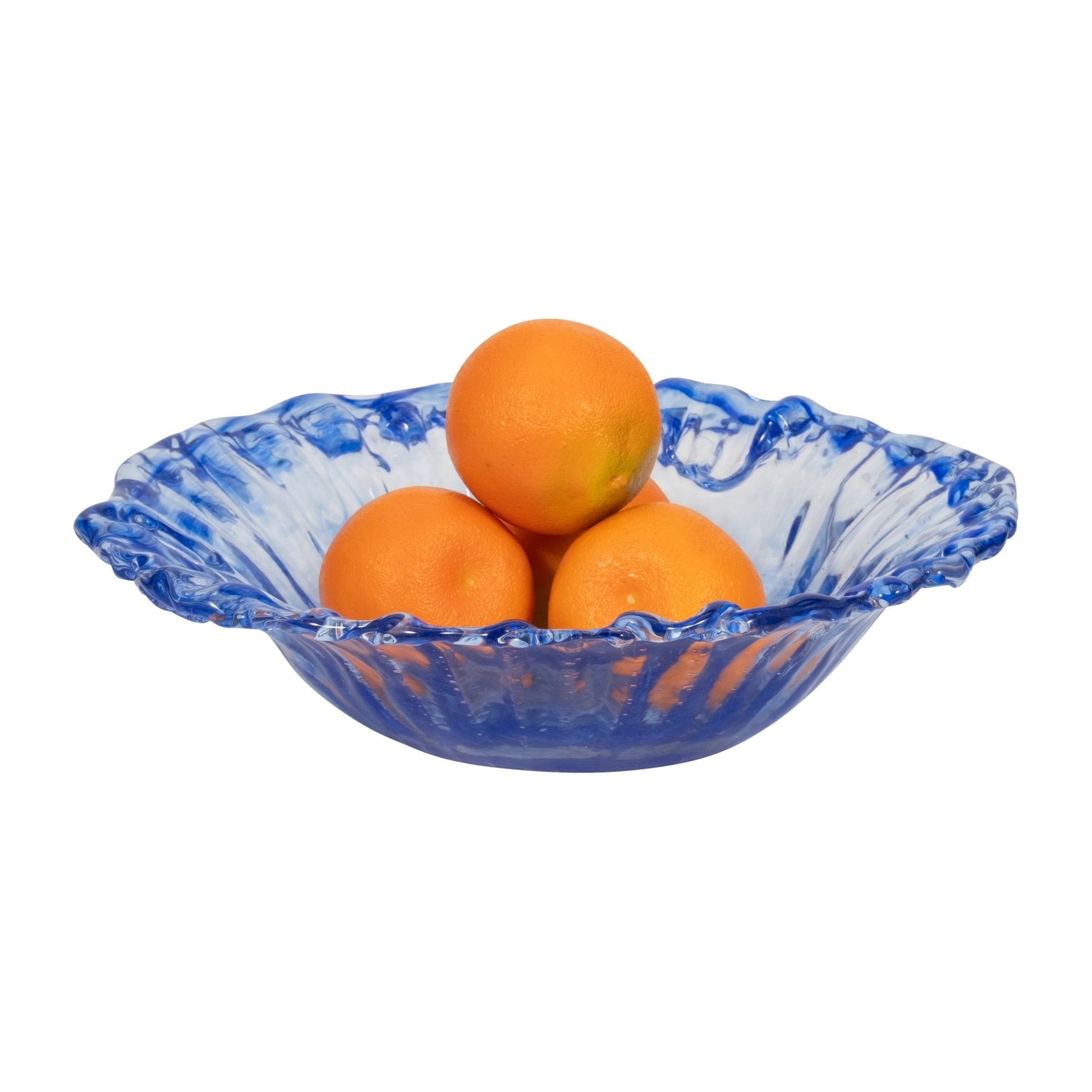 14" HARRISON LARGE BLUE BOWL Table Decors| Sagebrook Home