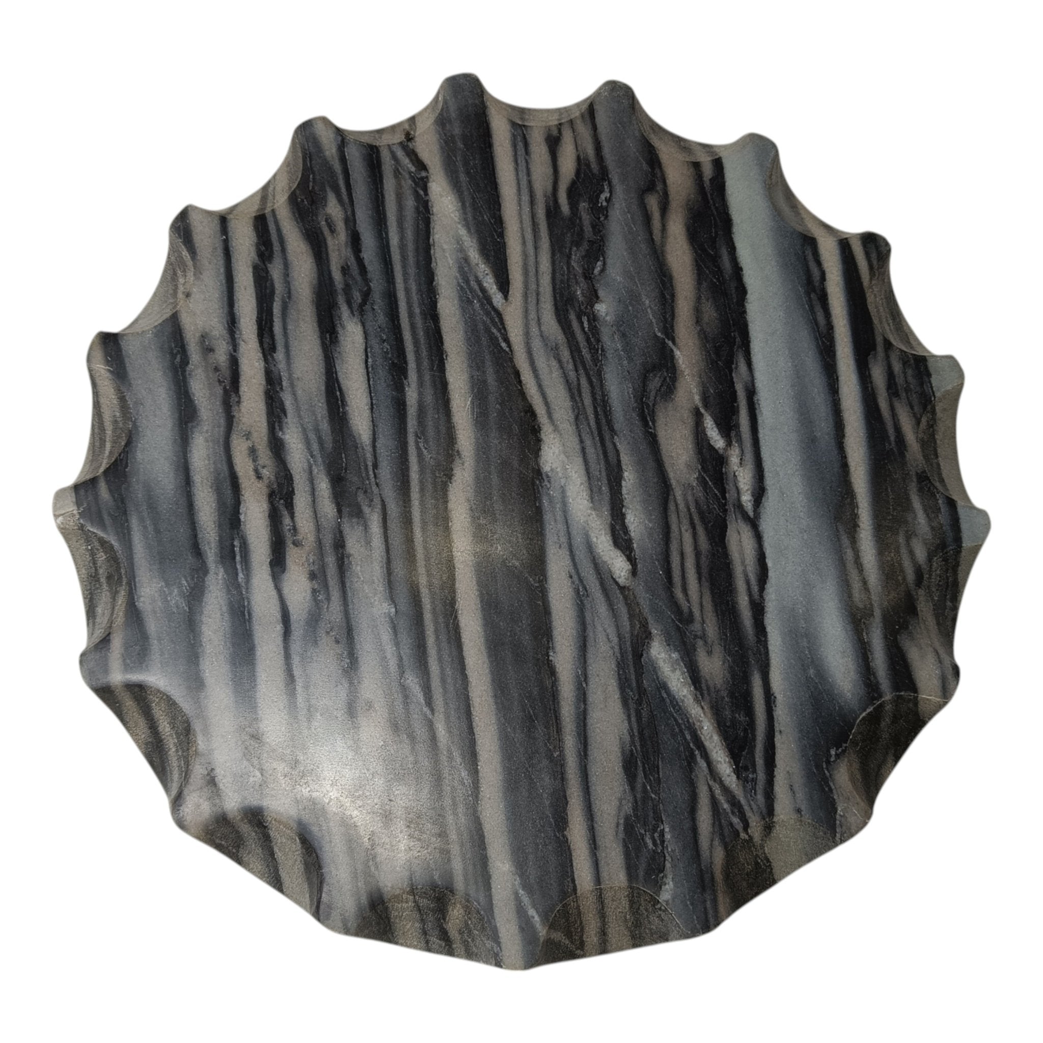 14" Hazley Carved Marble Tray Table Decors| Sagebrook Home