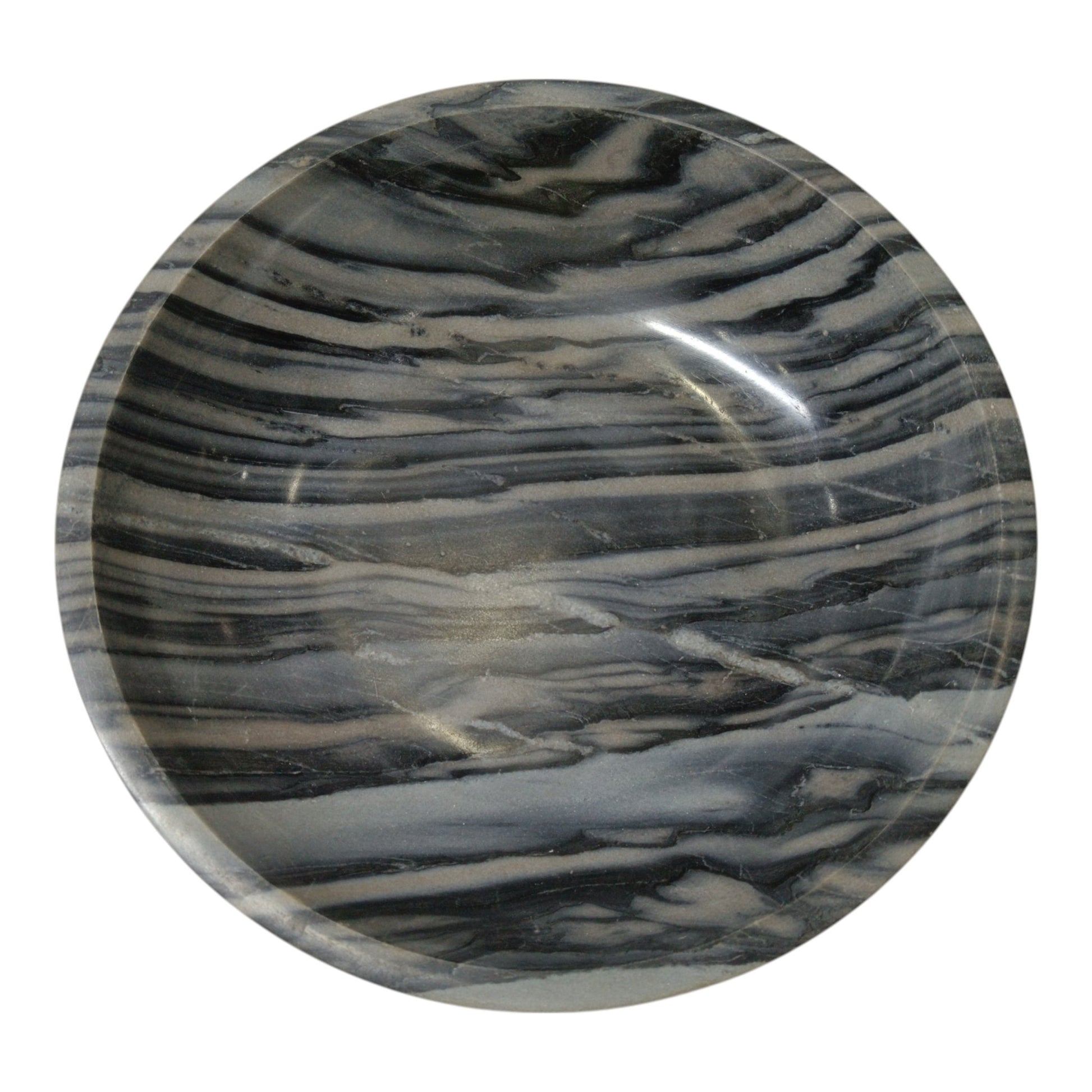 14" Hazley Carved Marble Tray Table Decors| Sagebrook Home