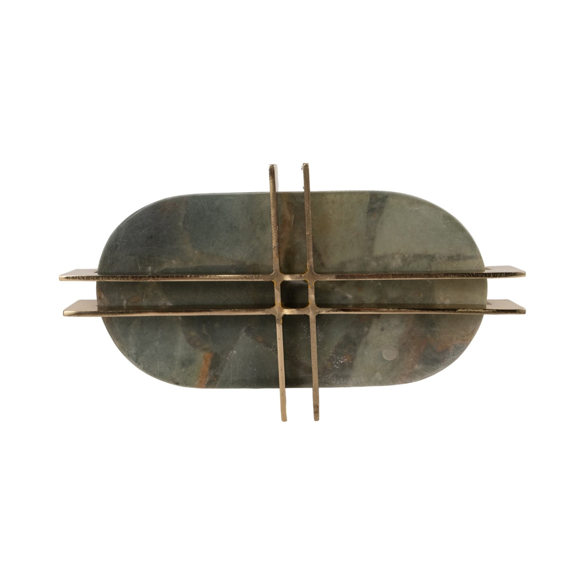 14" Komi Green Malakite Tray Table Decors| Sagebrook Home