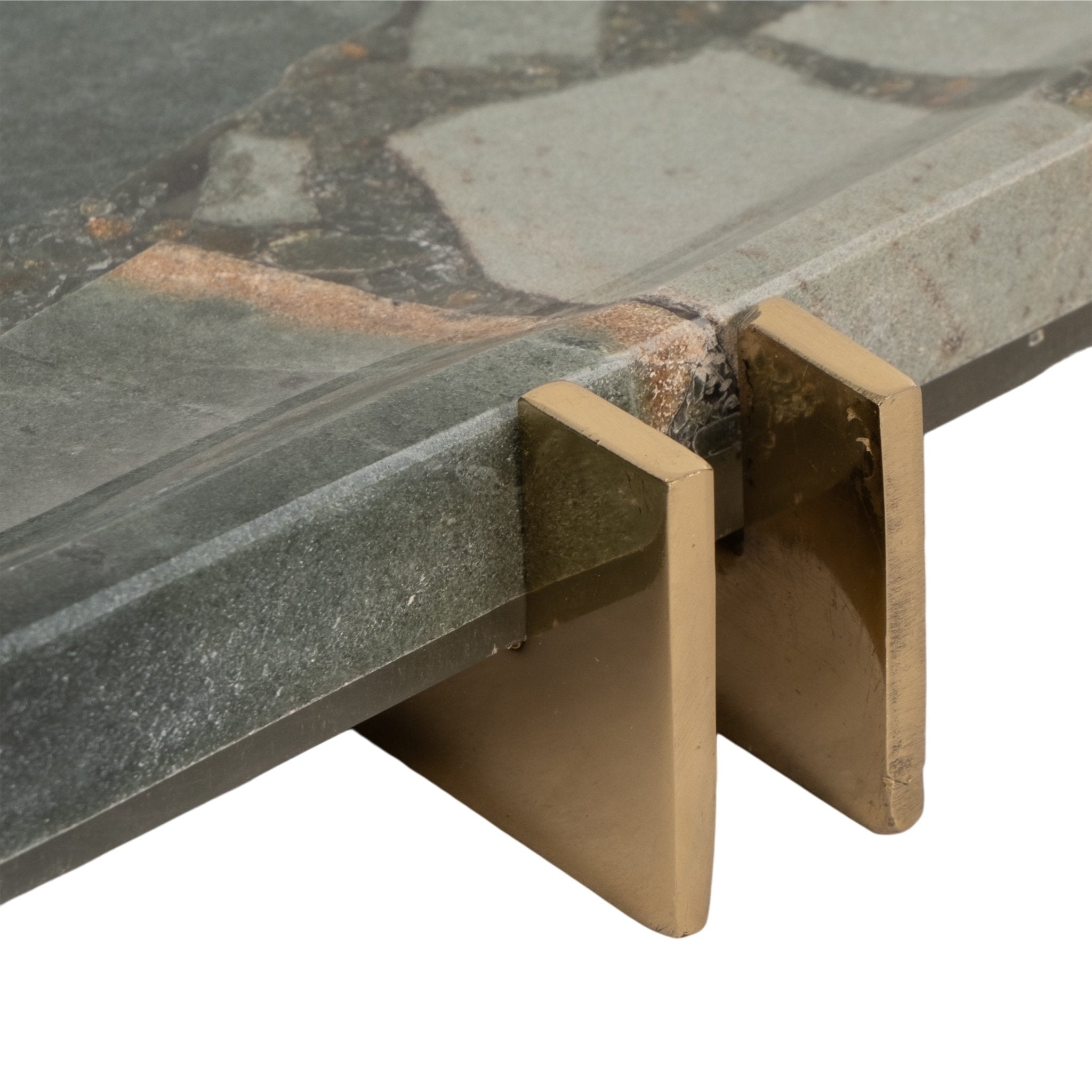 14" Komi Green Malakite Tray Table Decors| Sagebrook Home