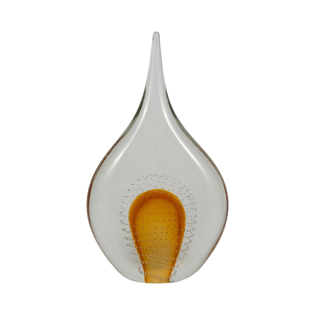 14" MEEDA AMBER CRYSTAL TEAR DROP Table Decors| Sagebrook Home