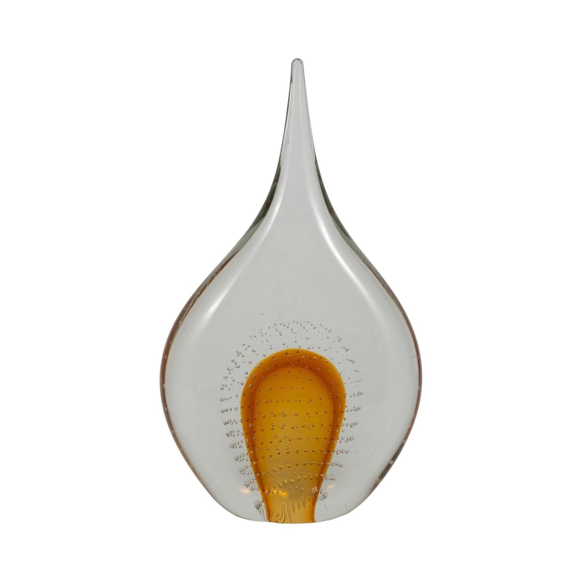14" MEEDA AMBER CRYSTAL TEAR DROP Table Decors| Sagebrook Home