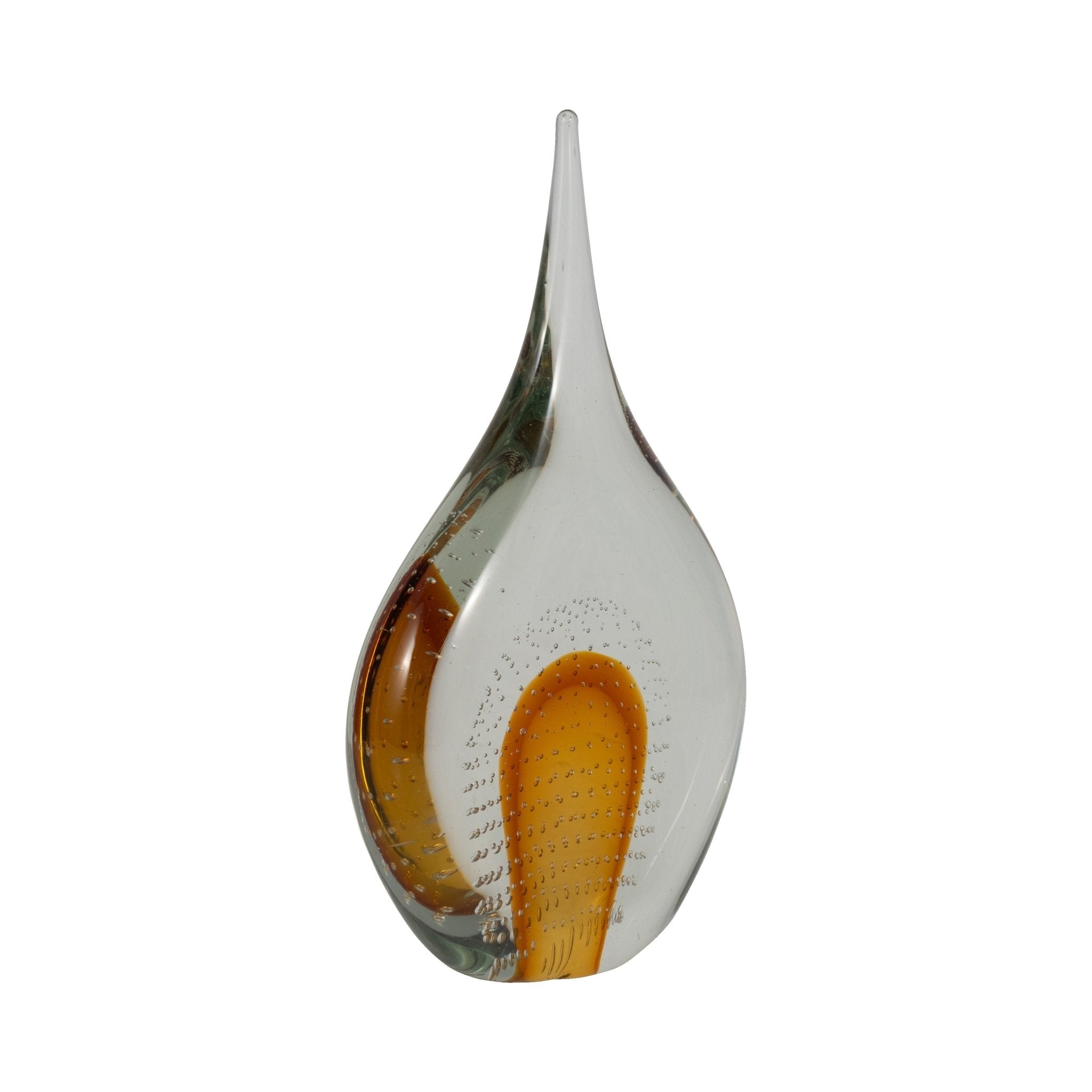 14" MEEDA AMBER CRYSTAL TEAR DROP Table Decors| Sagebrook Home