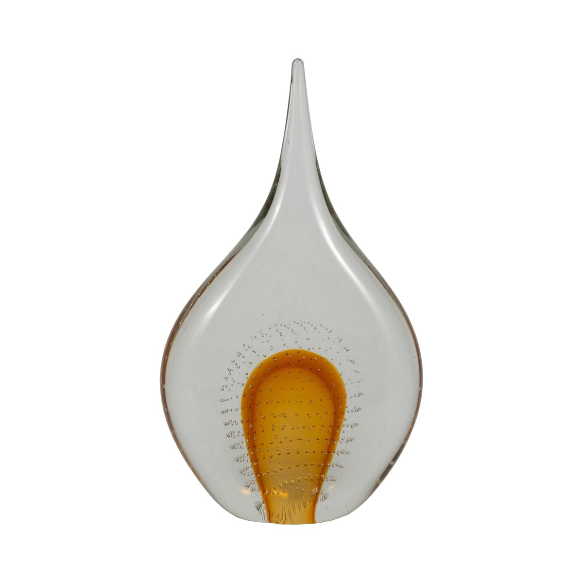 14" MEEDA AMBER CRYSTAL TEAR DROP Table Decors| Sagebrook Home