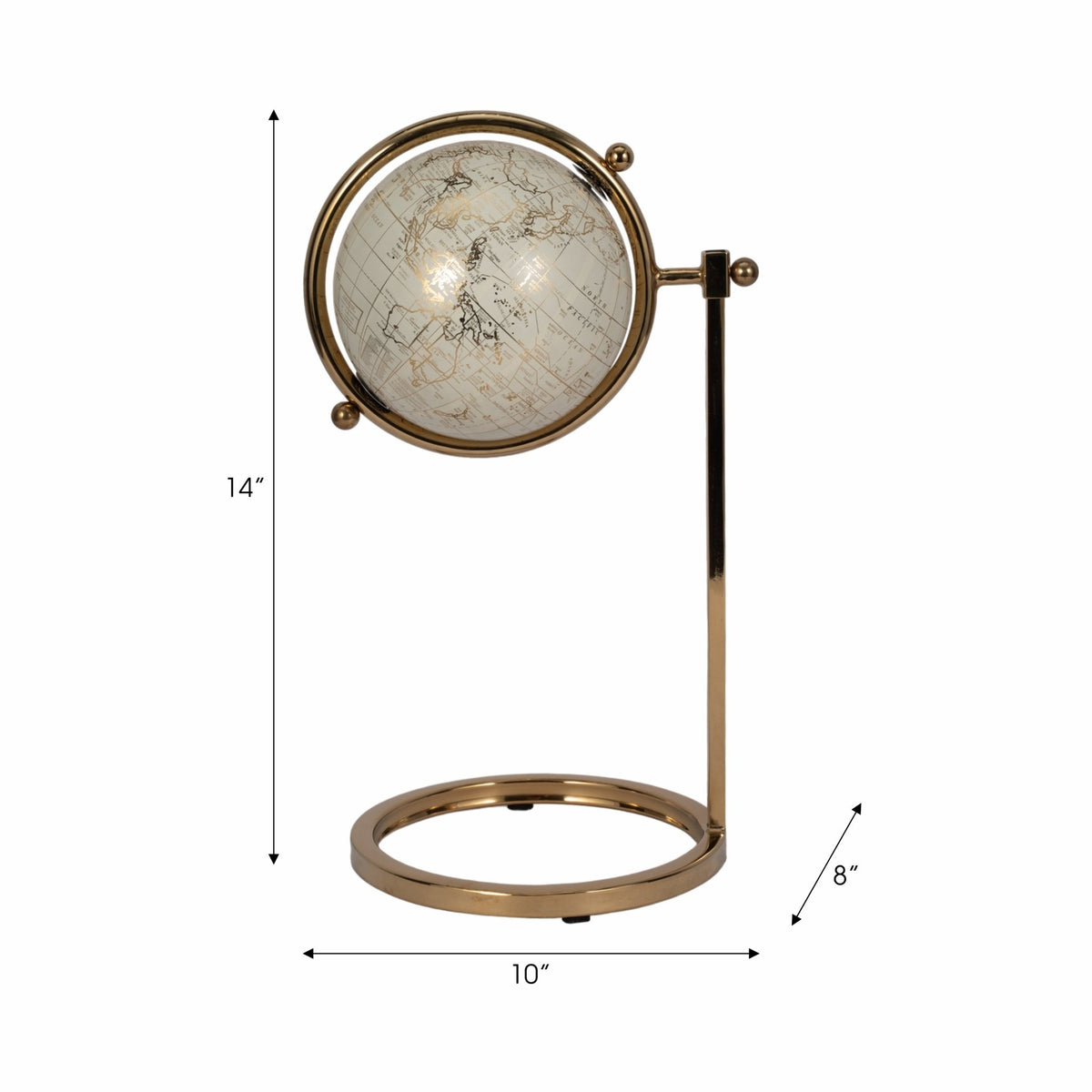 14" Meyer Gold Globe Table Decors| Sagebrook Home
