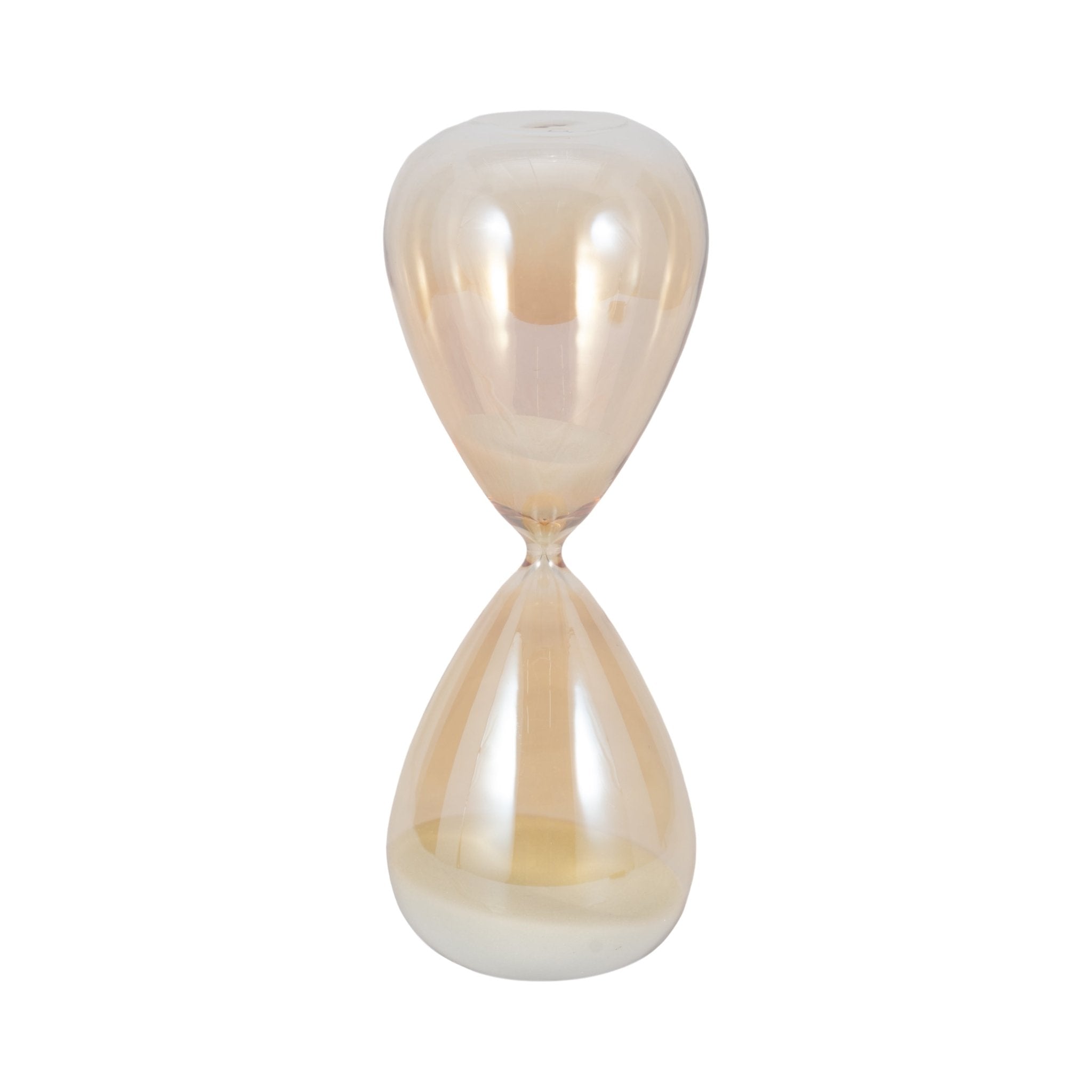 14" Midas Small Champagne Hourglass Table Decors| Sagebrook Home