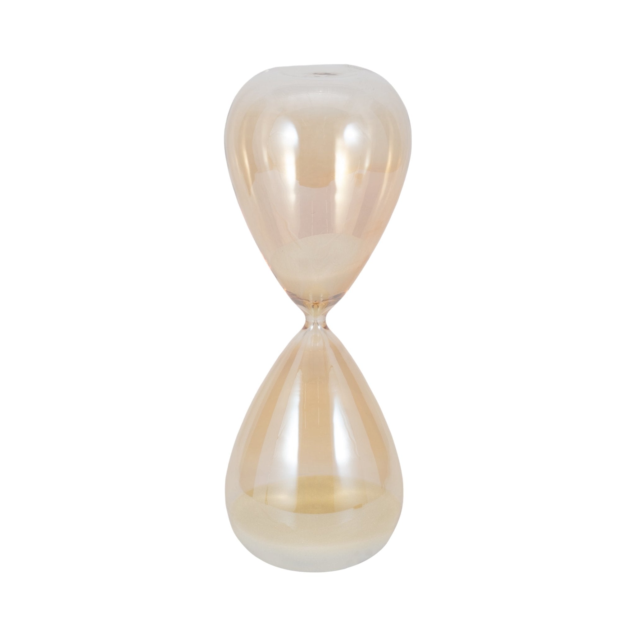 14" Midas Small Champagne Hourglass Table Decors| Sagebrook Home