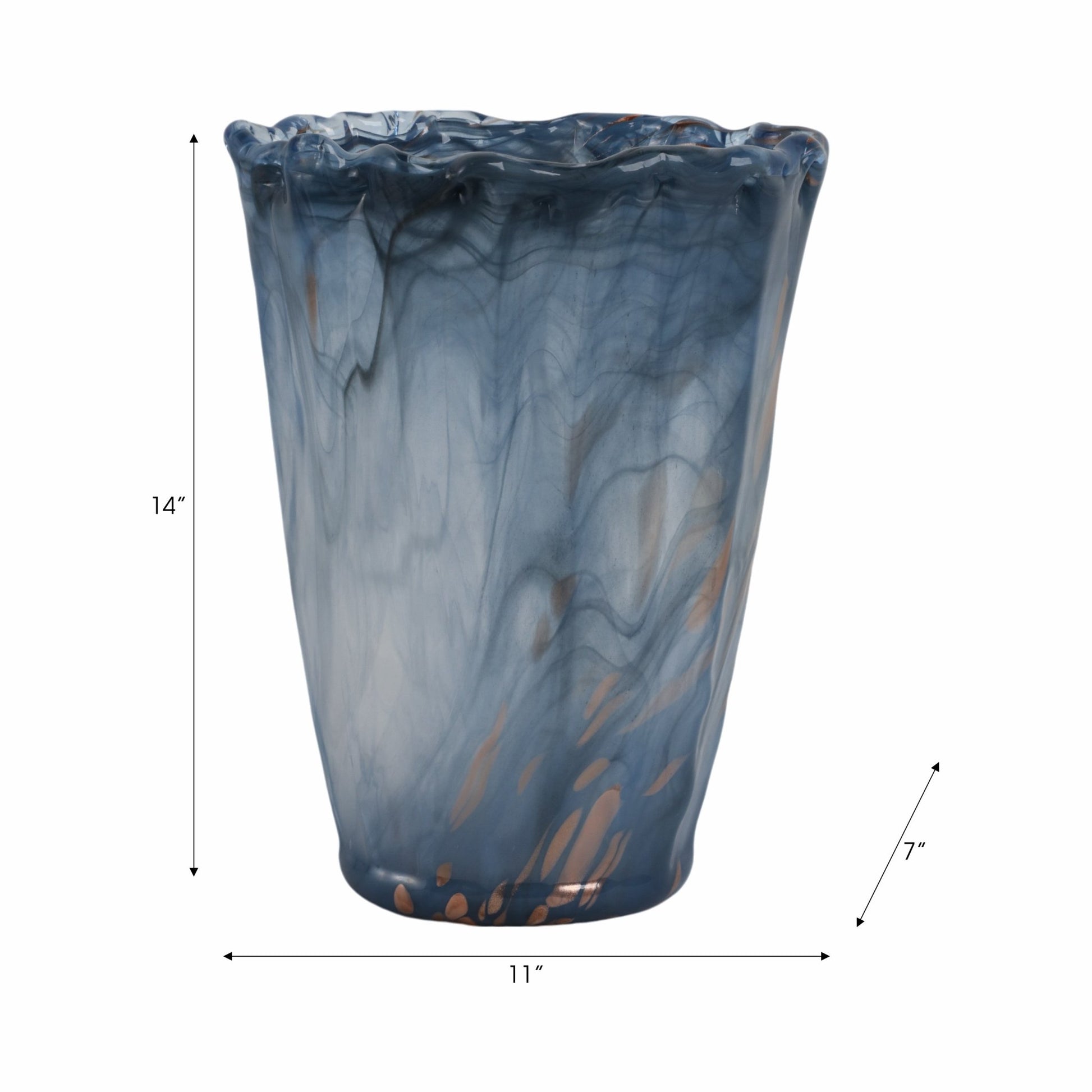14" Orta Large Italian Art Glass Vase Vases and Jars| Sagebrook Home