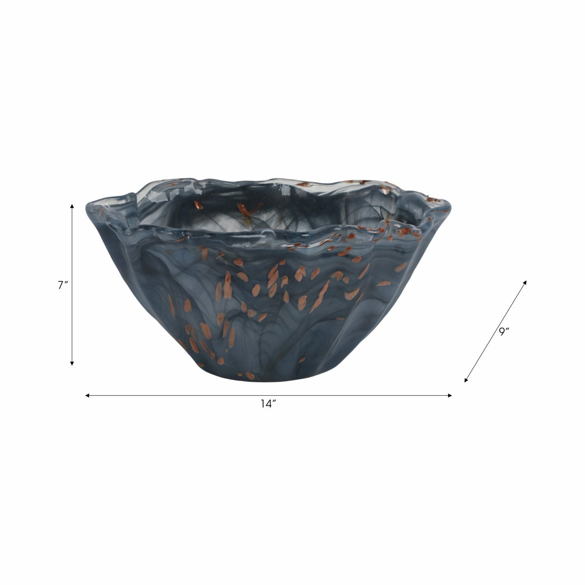 14" Orta Small Italian Art Glass Bowl Table Decors| Sagebrook Home