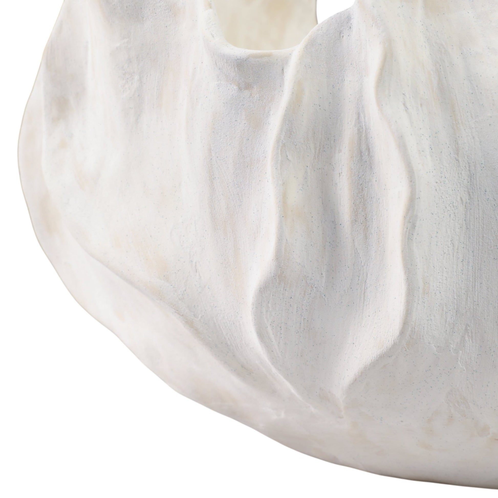 14" SPADENA SHORT PORCELAIN BOWL, IVORY Table Decors| Sagebrook Home