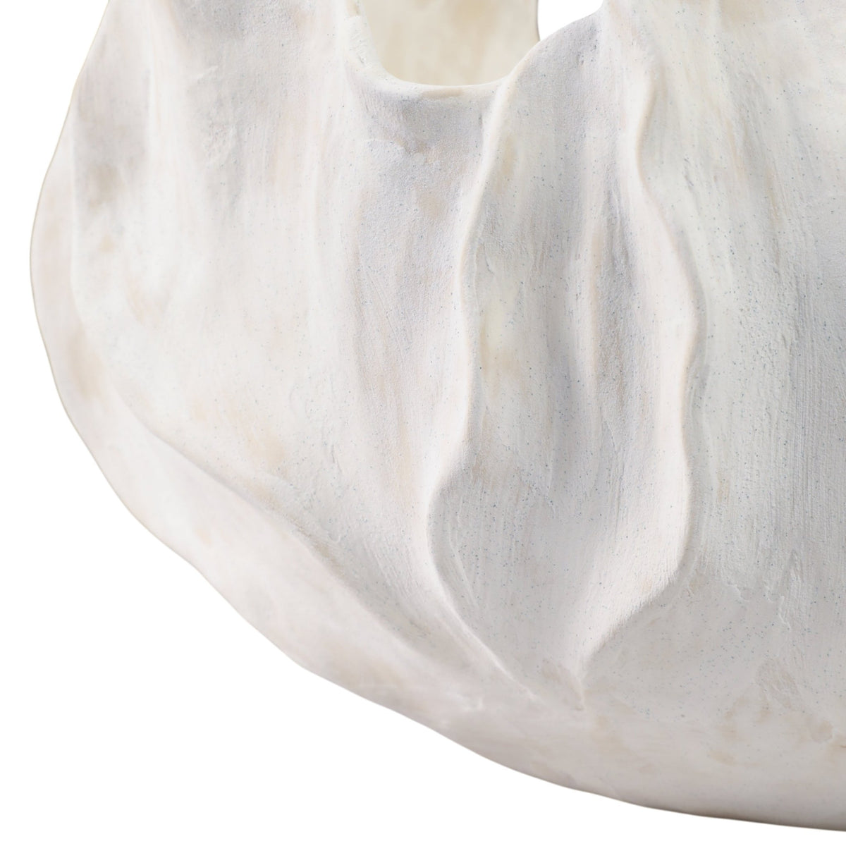 14" SPADENA SHORT PORCELAIN BOWL, IVORY Table Decors| Sagebrook Home