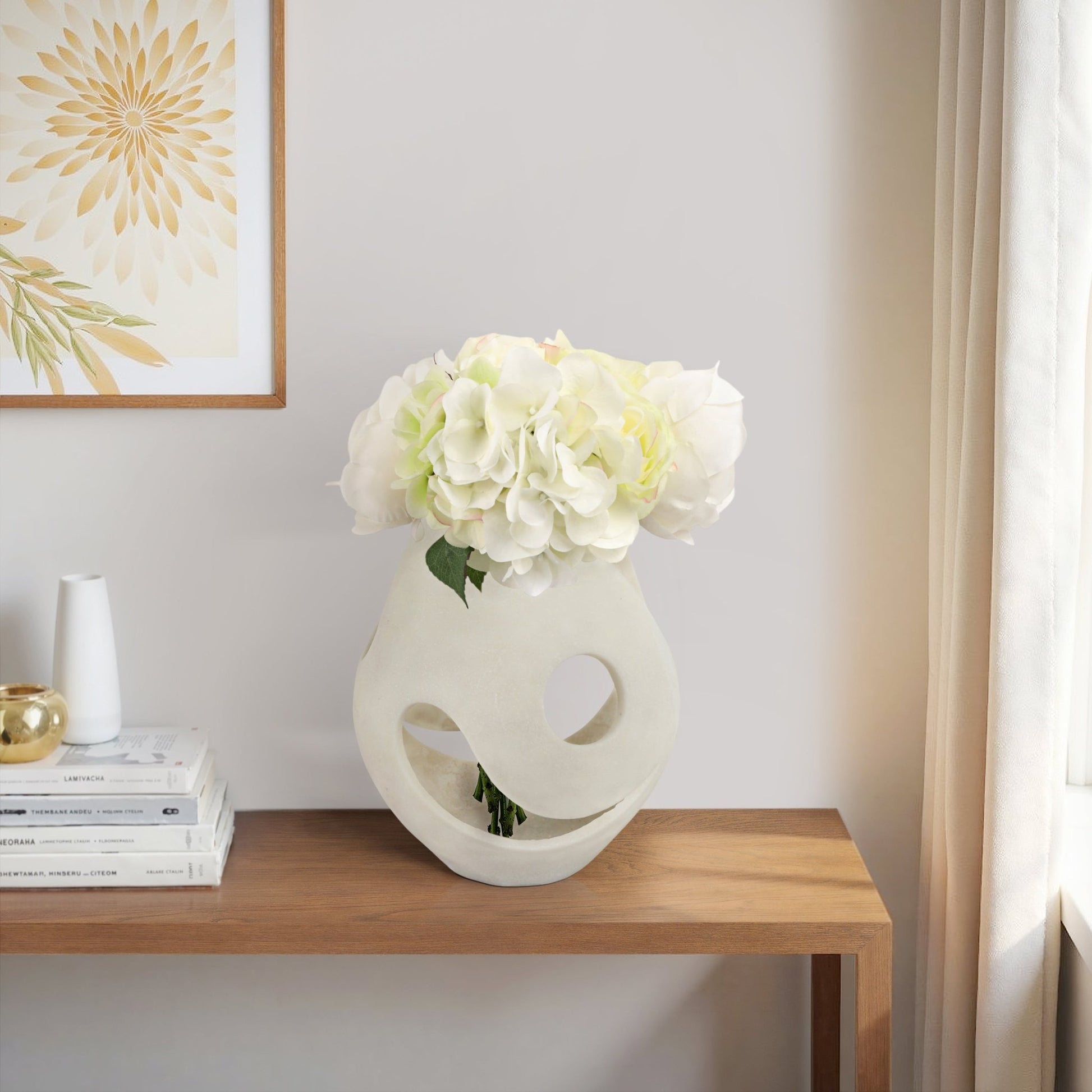 14" Tournai Quartz Resin Vase Vases and Jars| Sagebrook Home