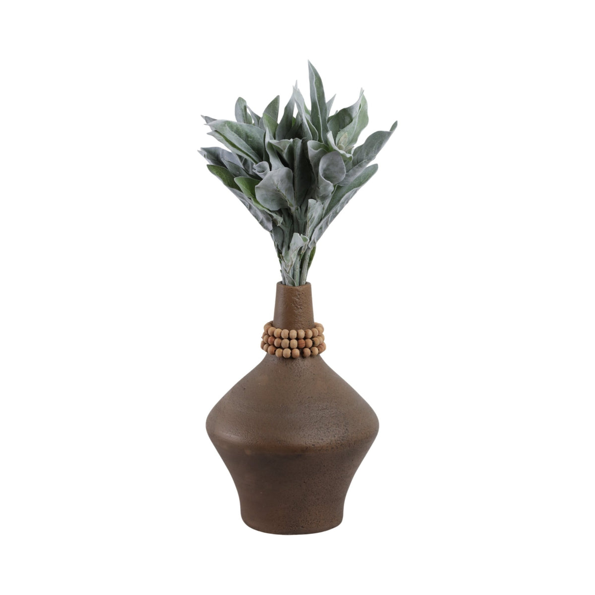 14" Tutwell Large Vase With Wood Beads, Brwn Vases and Jars| Sagebrook Home