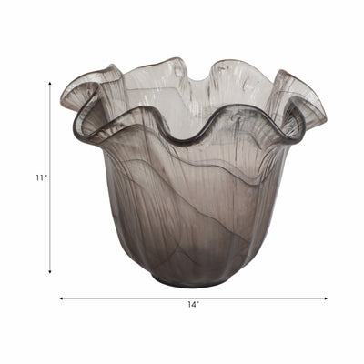 14" Varese Short Italian Art Glass Vase - Al Rugaib Furniture