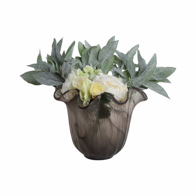 14" Varese Short Italian Art Glass Vase - Al Rugaib Furniture